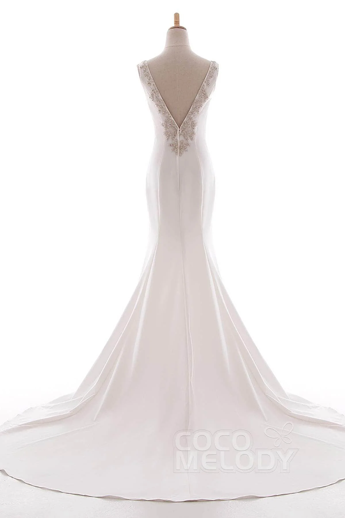 Mermaid Court Train Knitted Fabric Wedding Dress LD5237