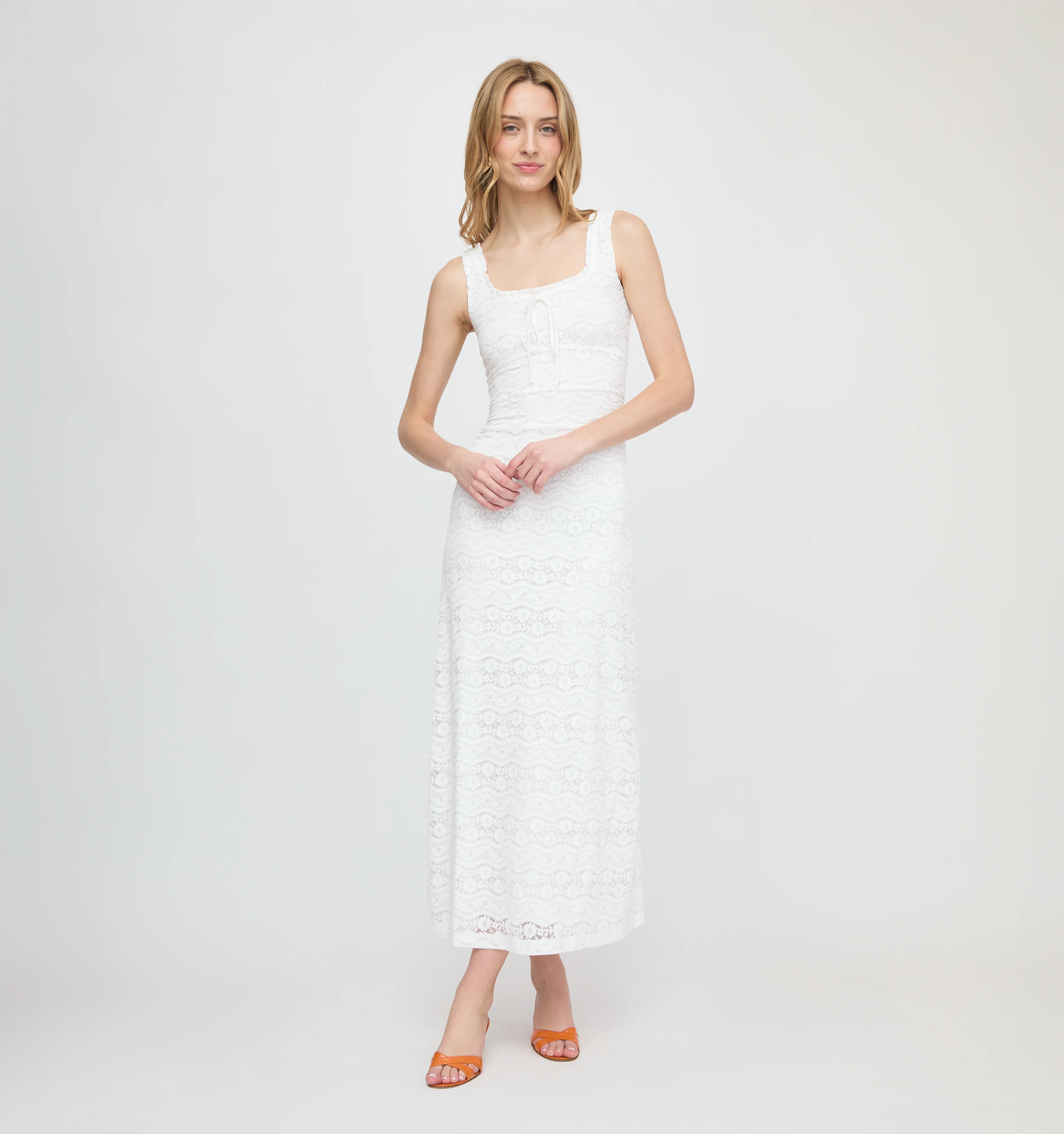 The Coraline Dress - White Stretch Lace