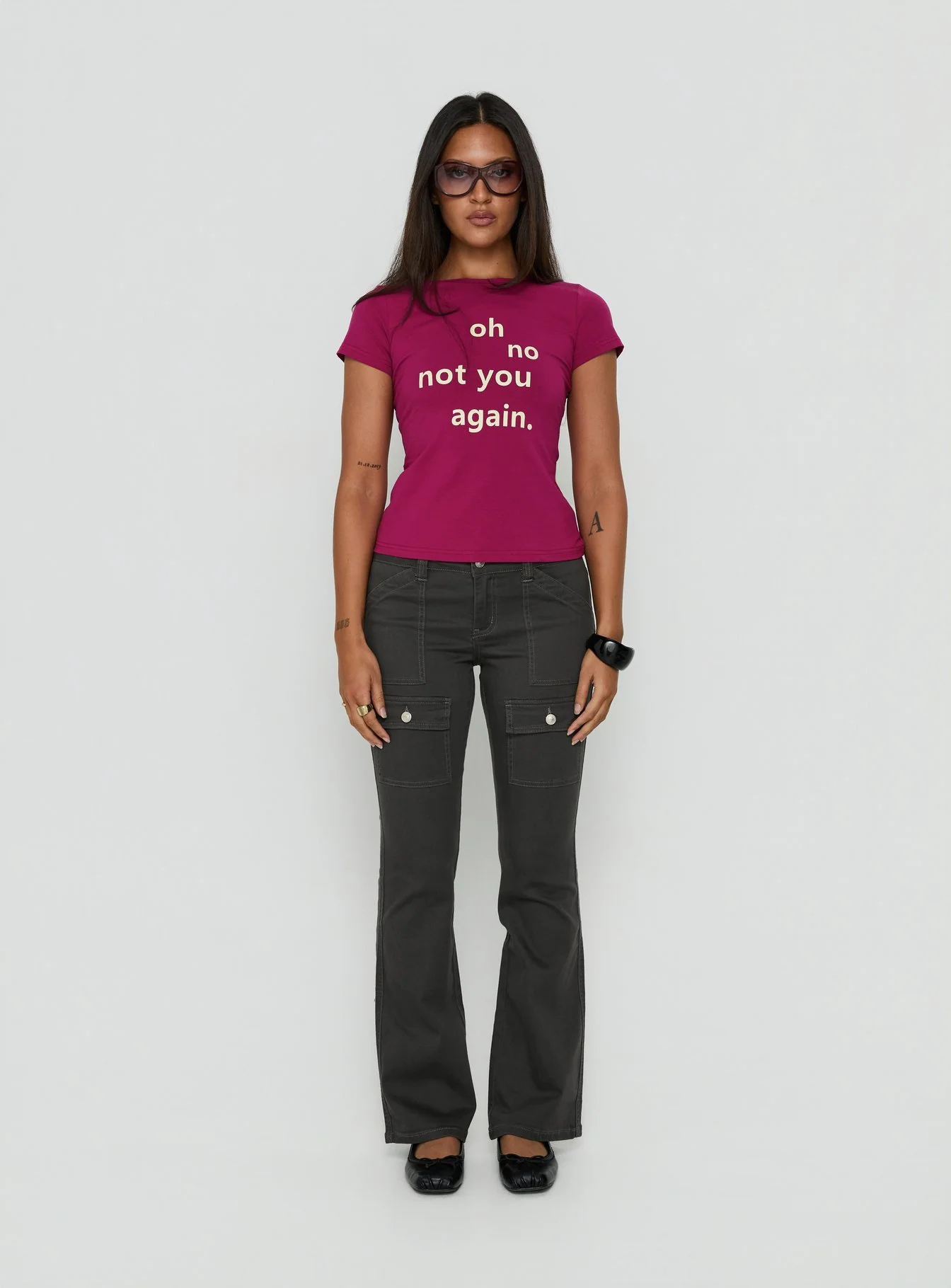 You Again Graphic Top Plum