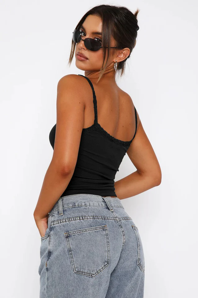 Solid Square Neck Top