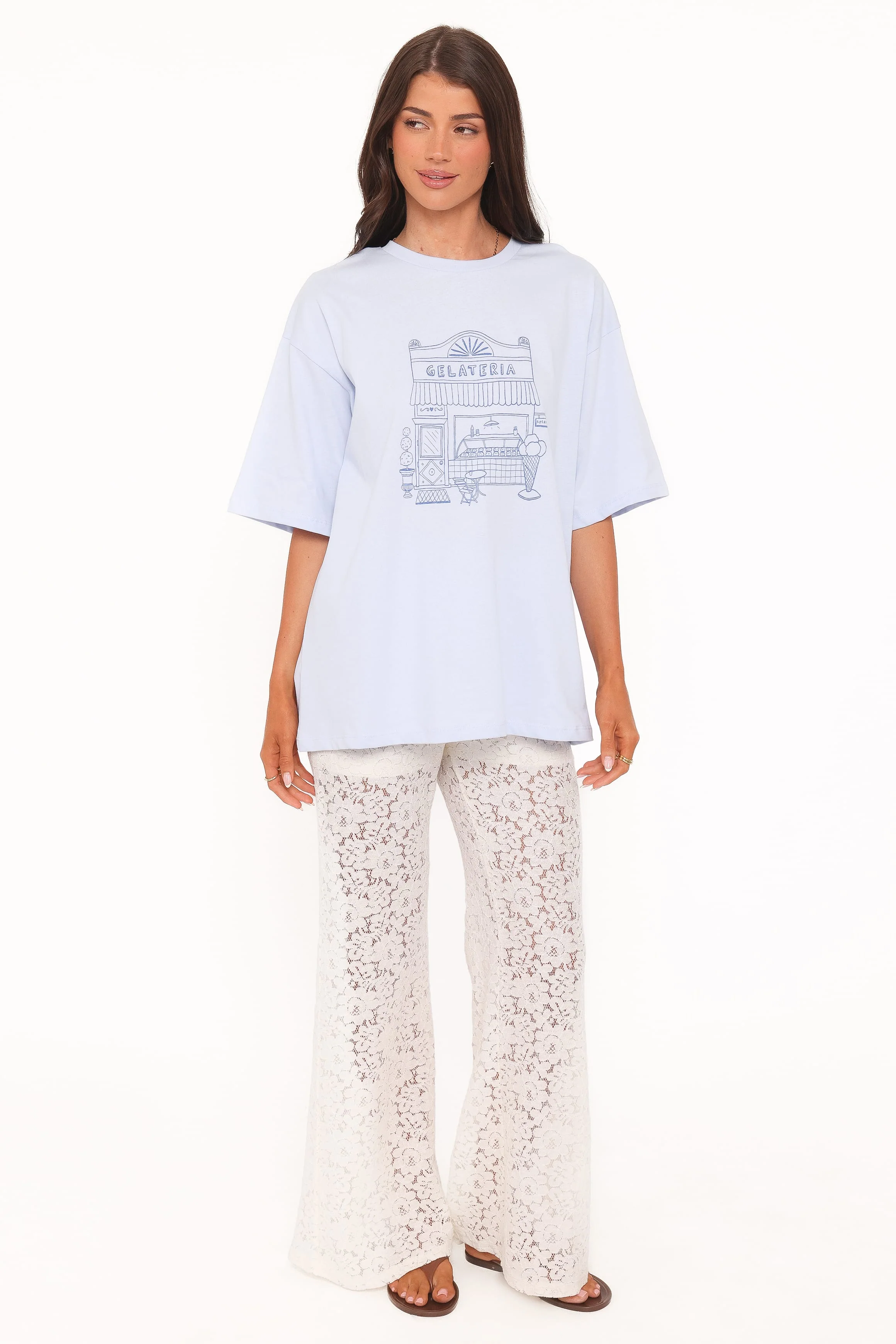 Carmen Graphic Tee - Baby Blue