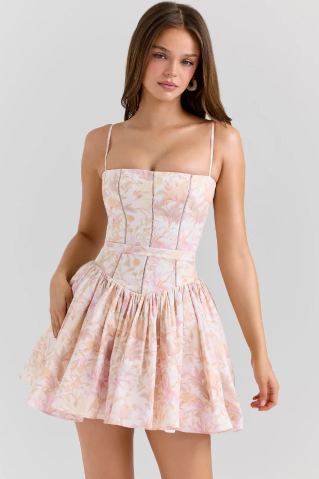 Ysabella Stretch Cotton Mini Sundress