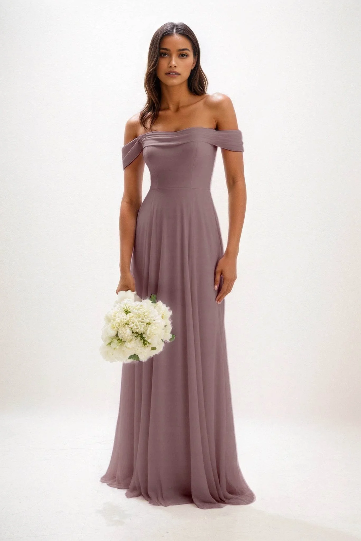 A-Line Maxi Chiffon Bridesmaid Dress CB0857