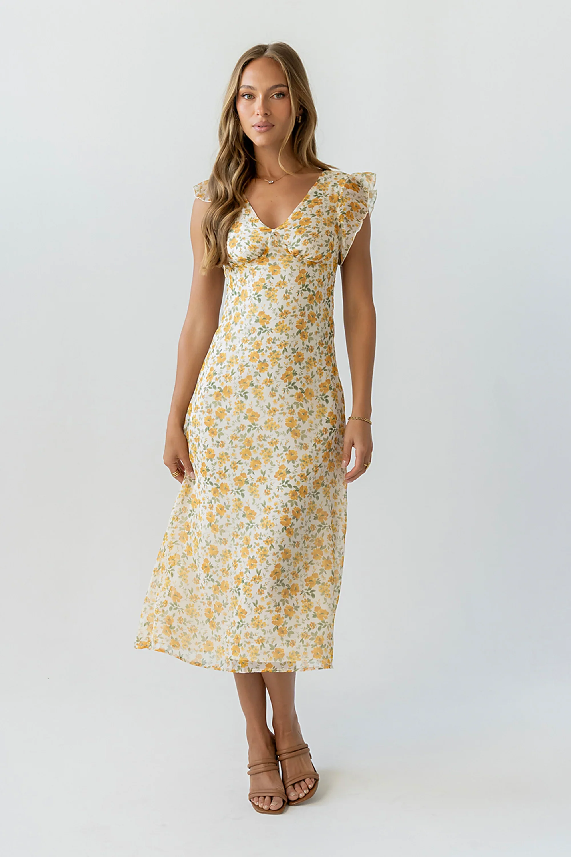 Avery Floral Midi Dress