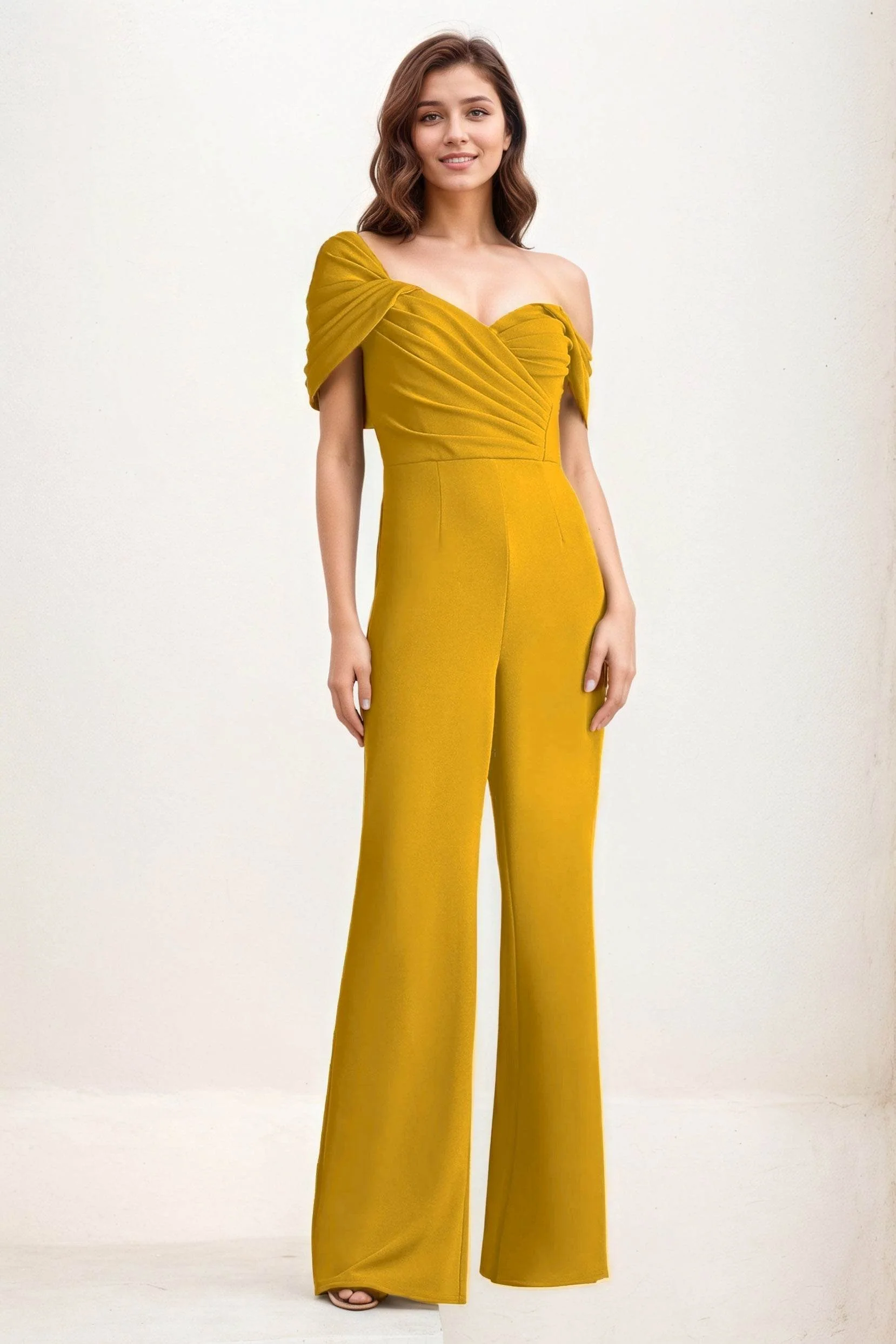 Jumpsuit Maxi Elastic Cloth Wedding Guest Dress CG0276
