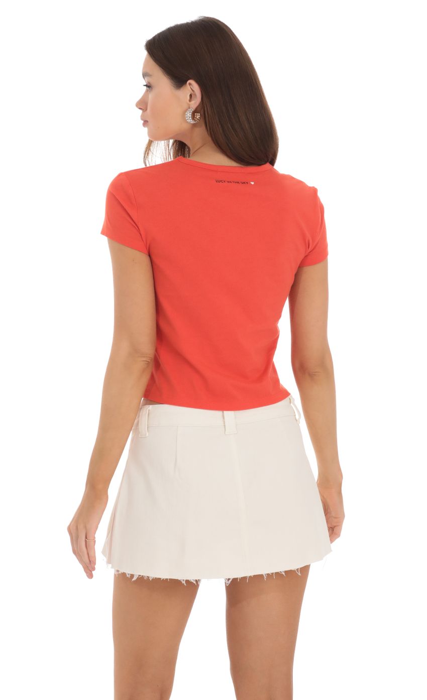 Hollywood Graphic T-Shirt in Red