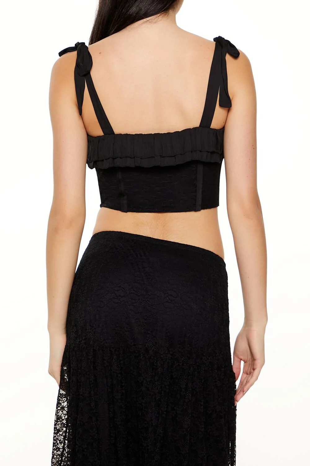 Lace Tie-Strap Corset Top