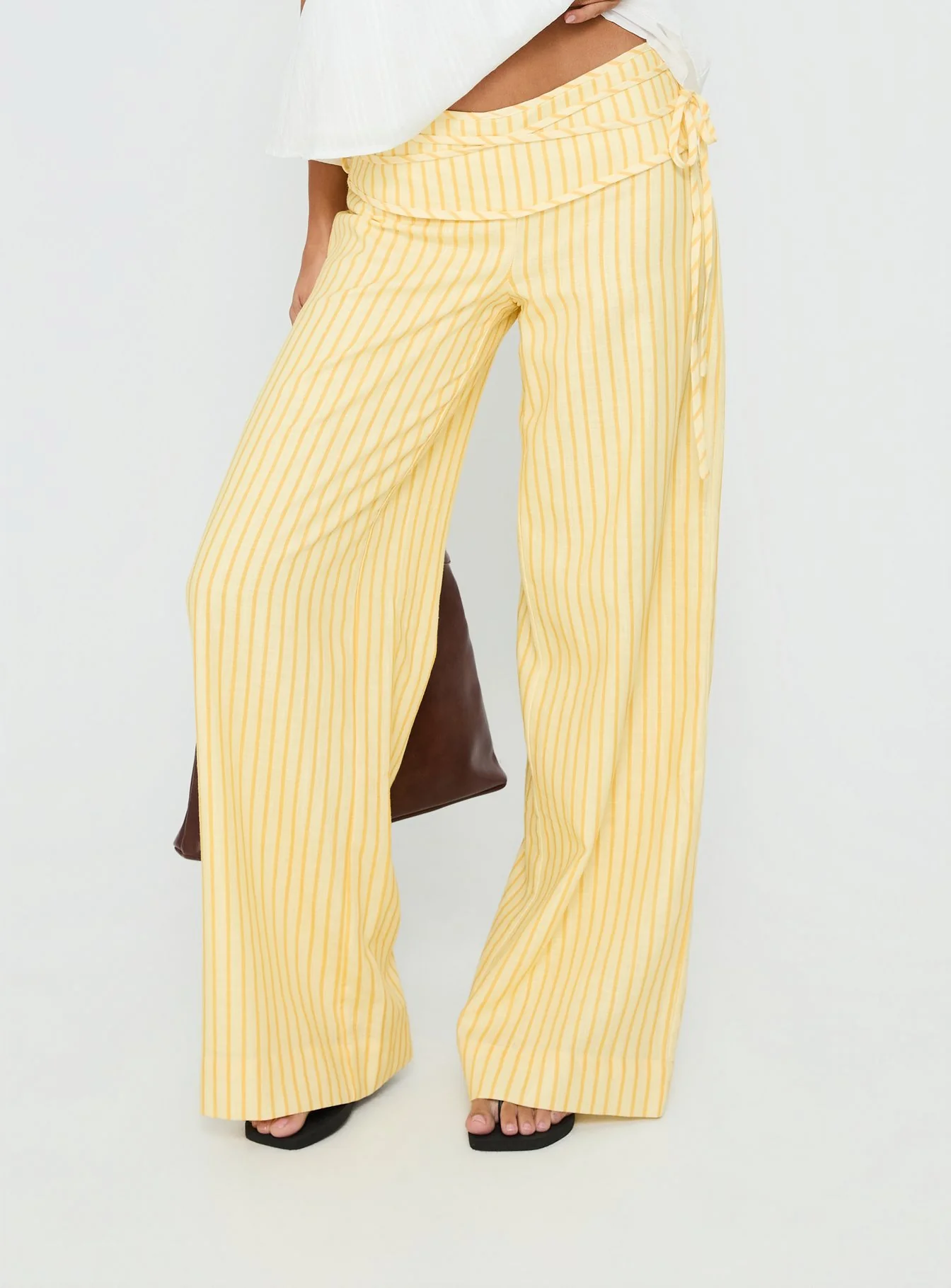 Silver Moon Pants Yellow Stripe