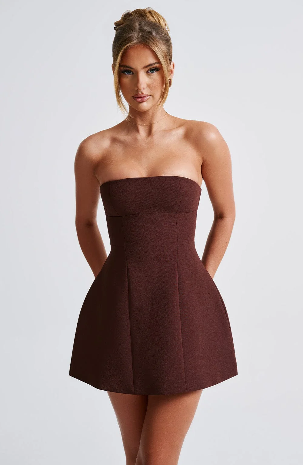 Asha Mini Dress - Brown