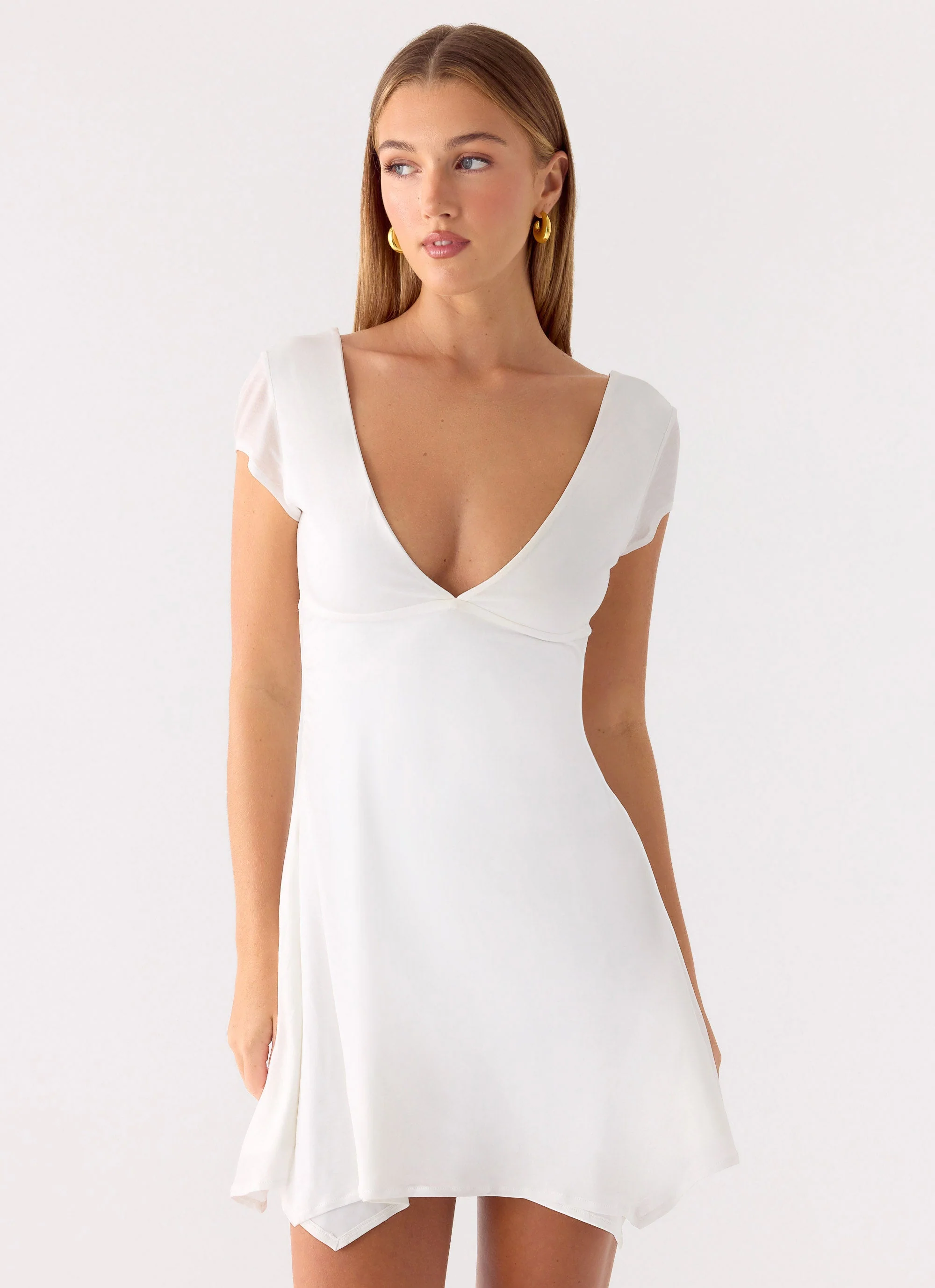 Zev Mini Dress - White - luluinthesky
