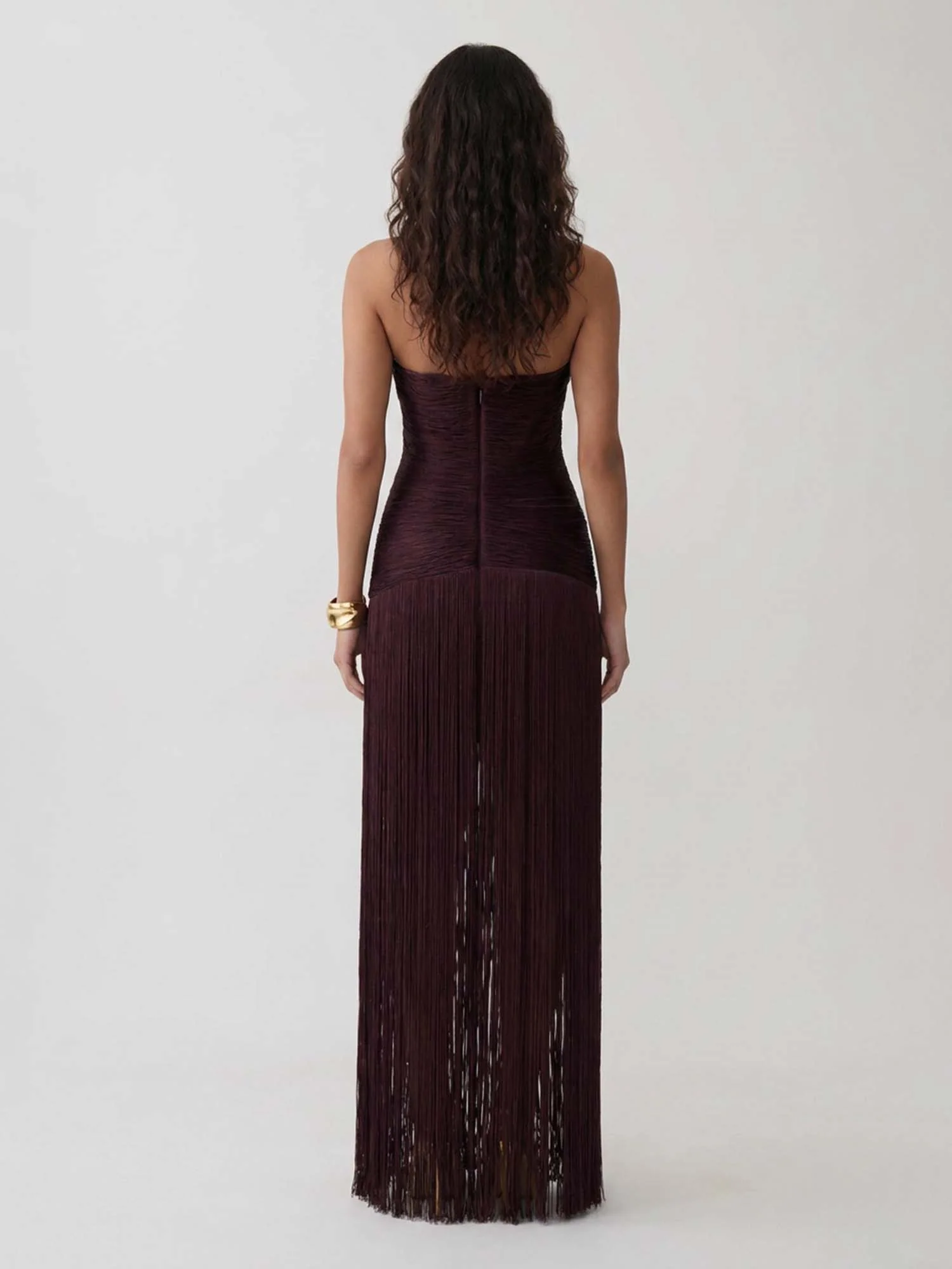 Cascade Strand Maxi Dress