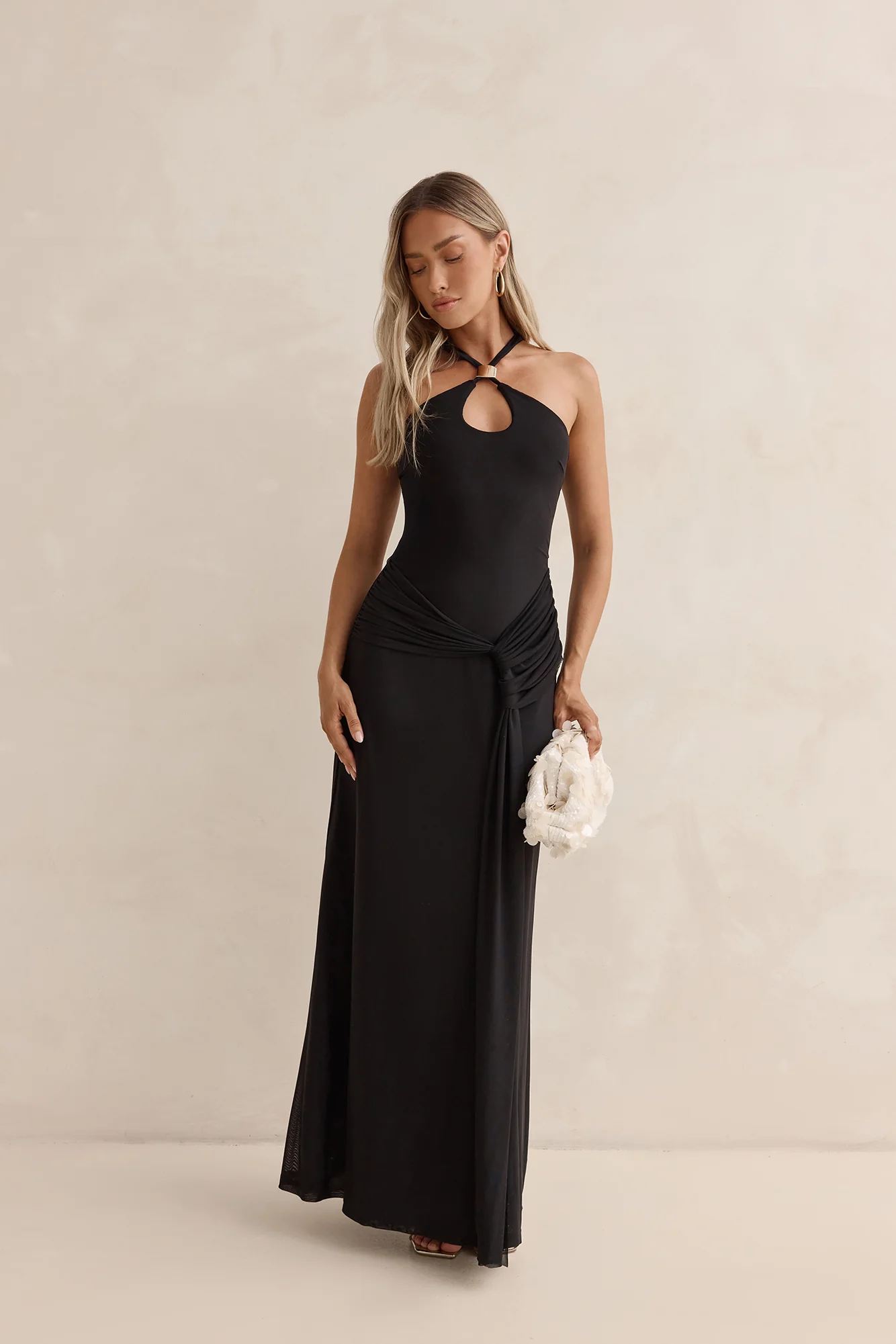 Lost In Dreams Mesh Maxi Dress Black - luluinthesky