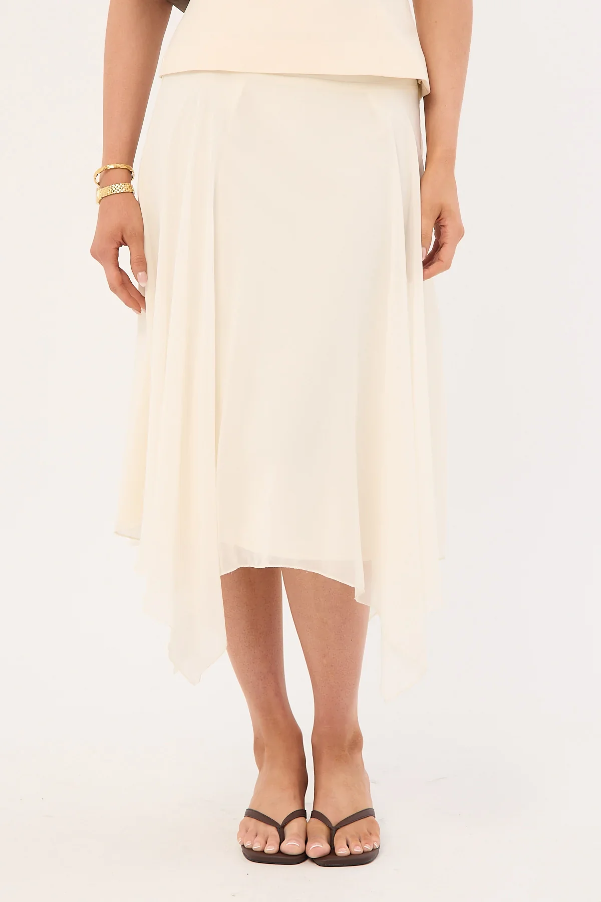 Perfect Stranger Lula Midi Skirt Cream