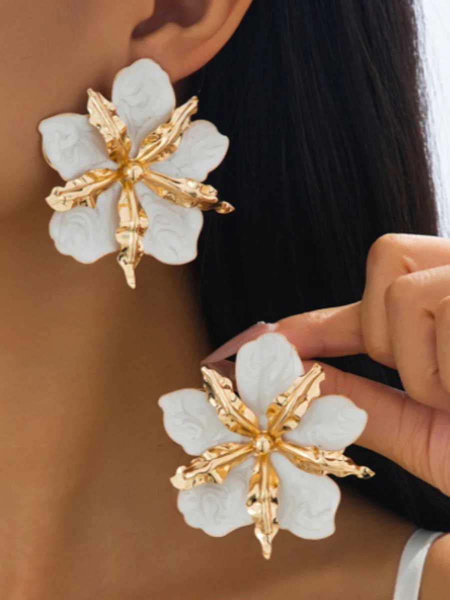 Flower Shape Earrings Accessories
