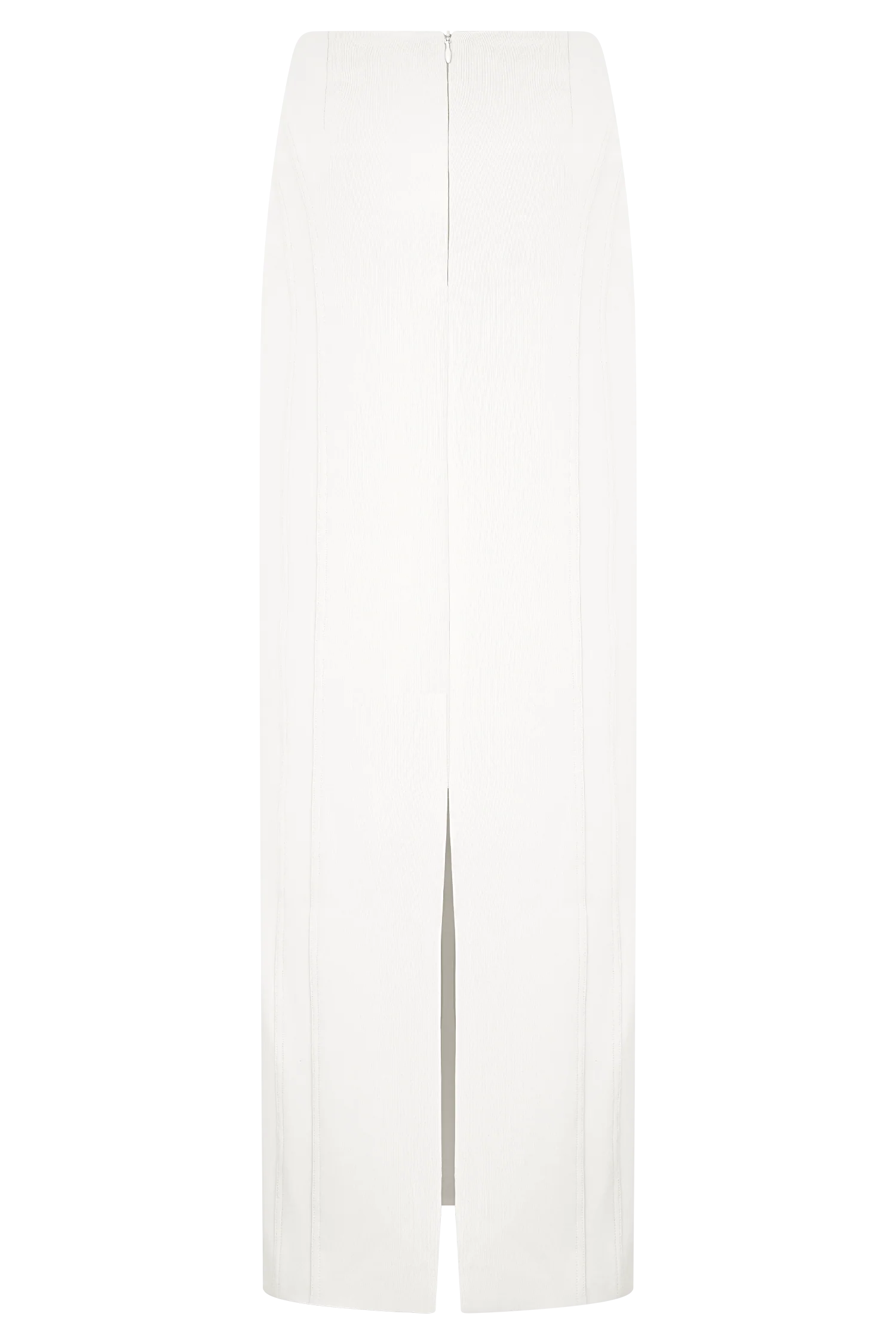 Alma High Waist Maxi Skirt - White