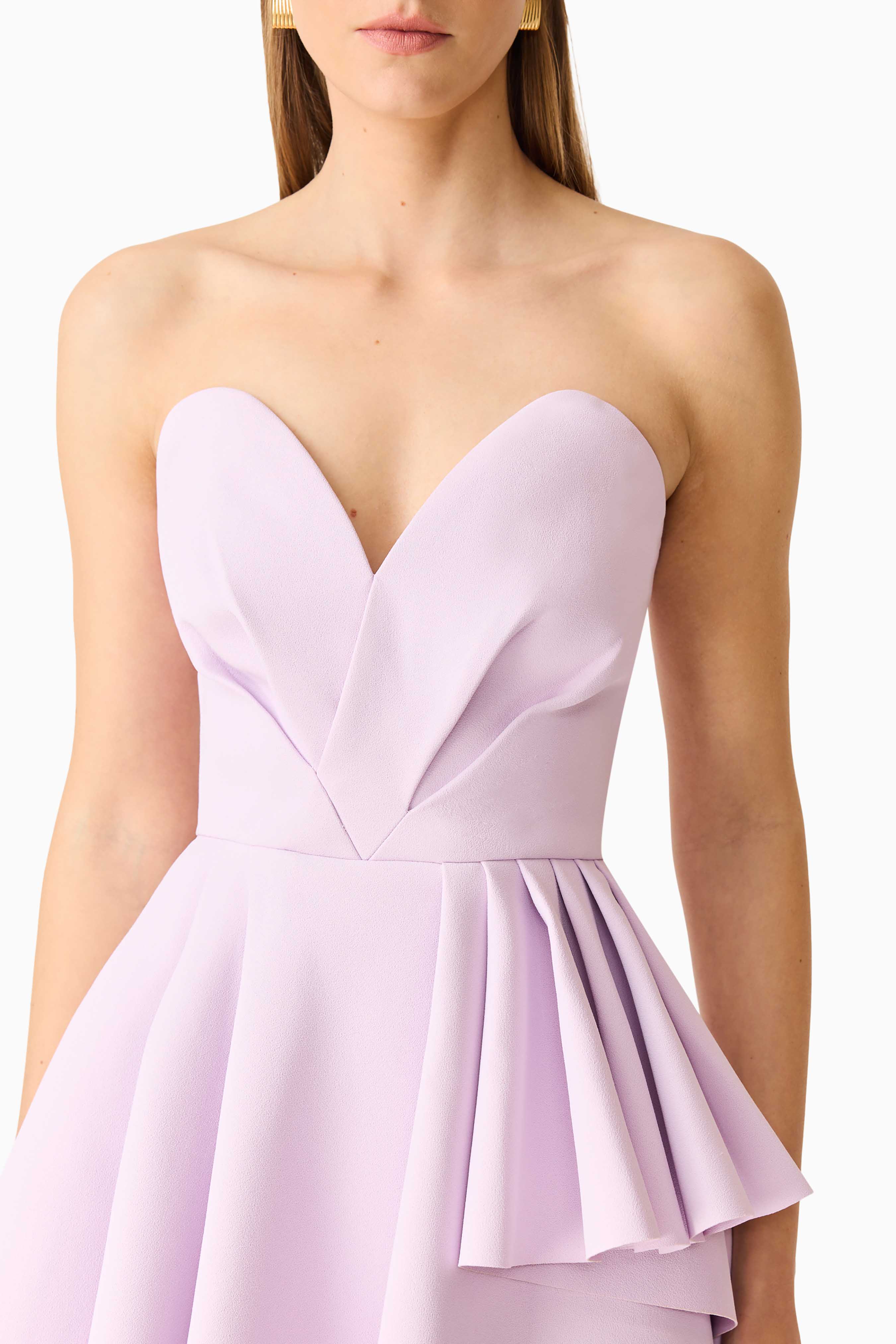 Saphine Frill Mini Dress in Pink