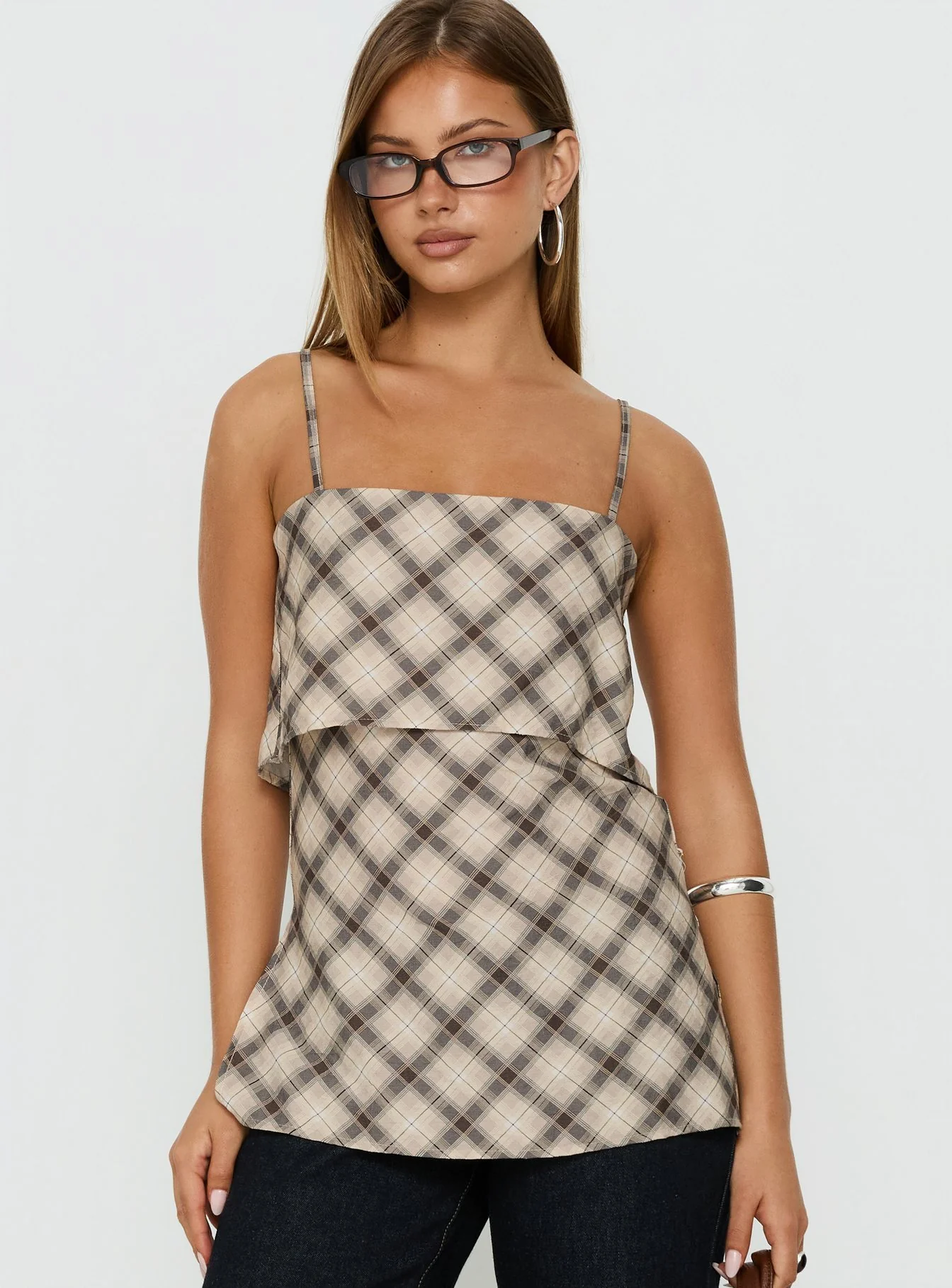 Blush Baby Flowy Cami Top Check