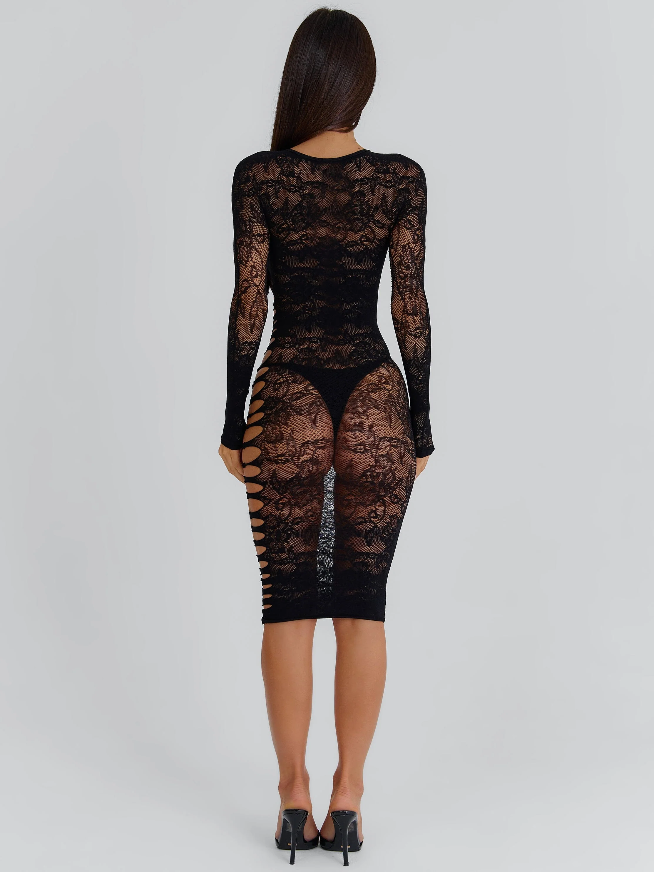 LINZI MIDI DRESS BLACK