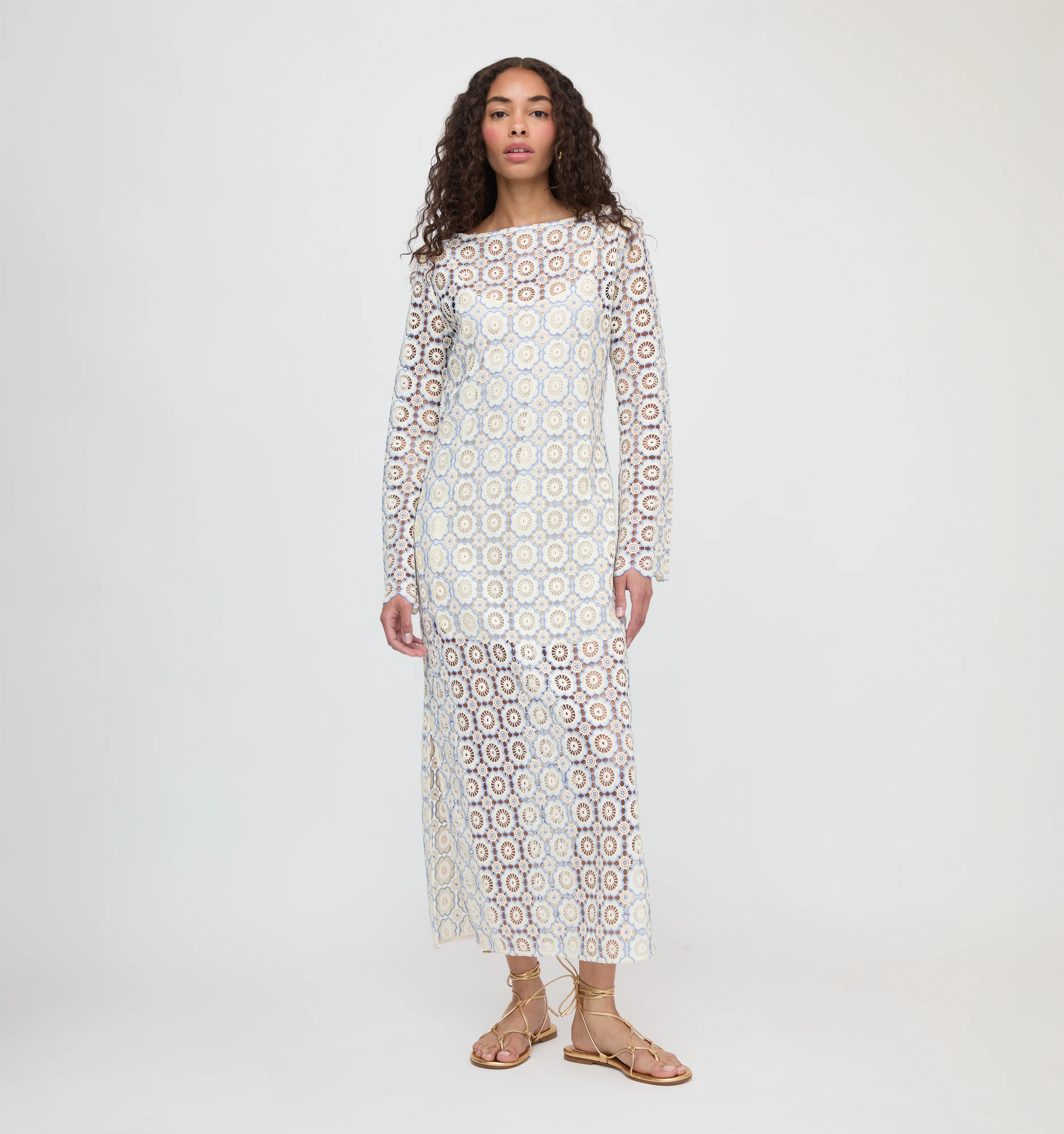 The Eliza Dress - Blue Dahlia Lace