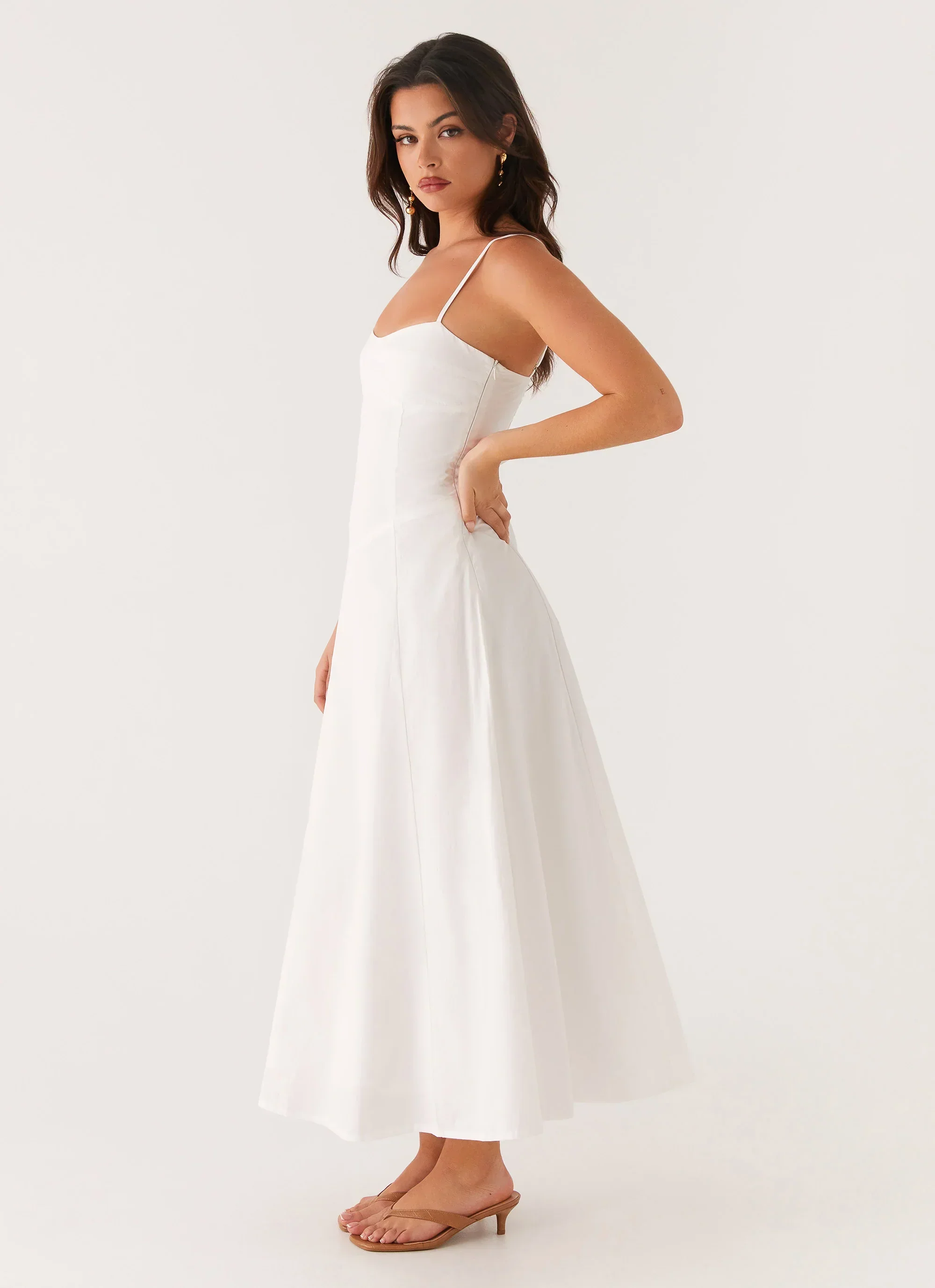 Noosa Midi Dress - White - luluinthesky