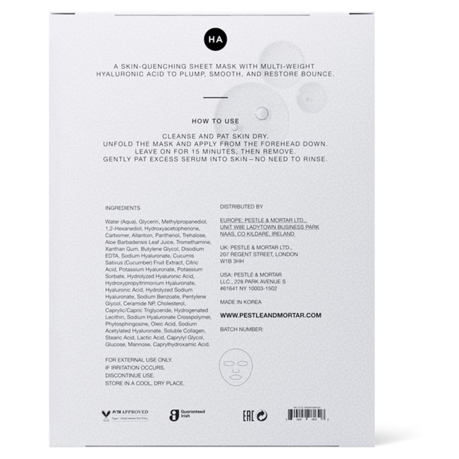 Pestle & Mortar Hydration Pure Hyaluronic Sheet Mask