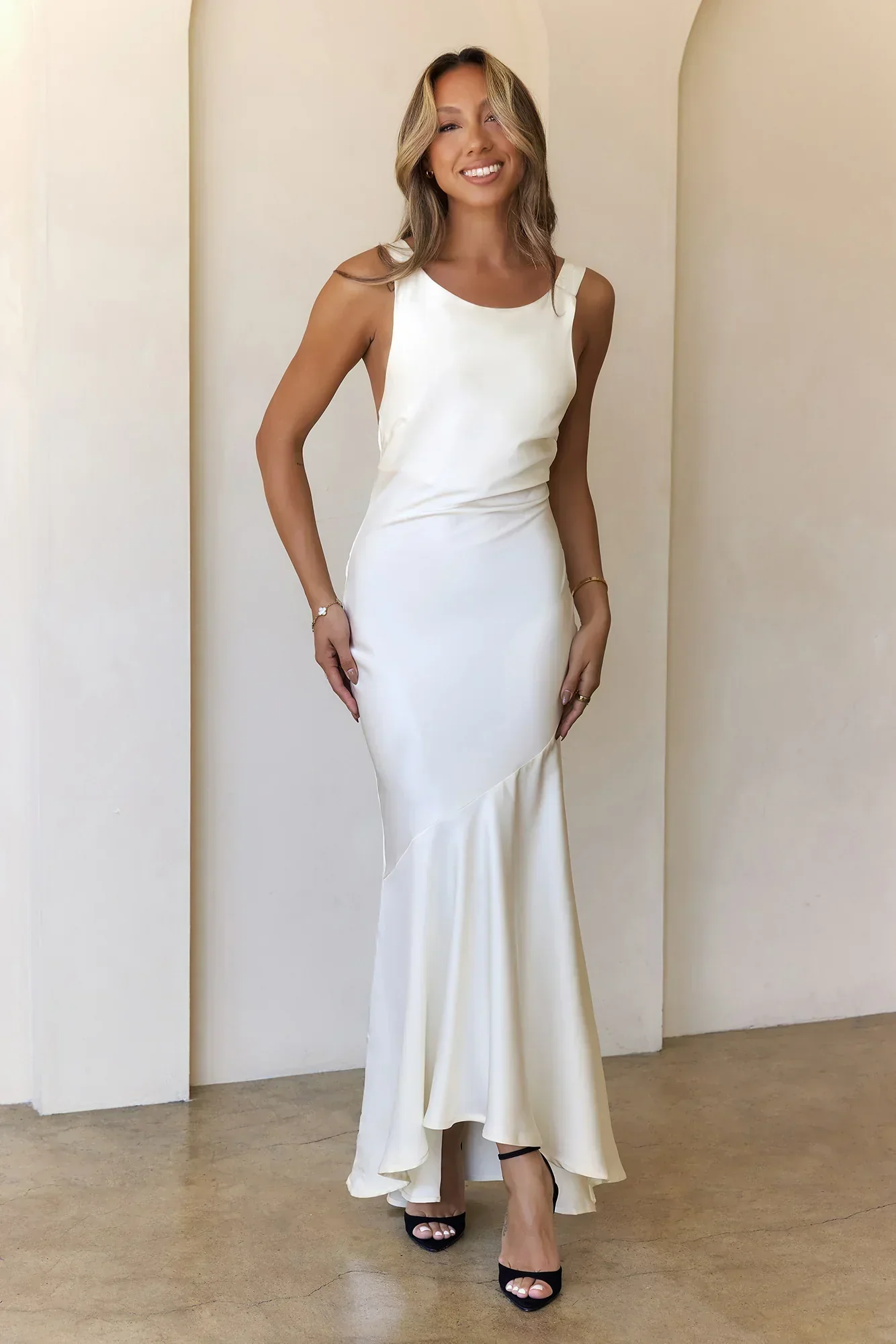 Bespoke Beauty Satin Maxi Dress