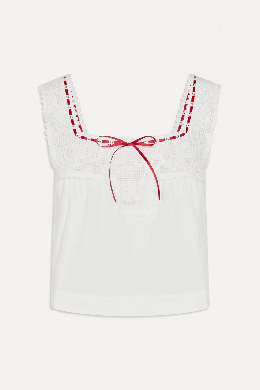 x BELLA HADID Heirloom Top - White - luluinthesky