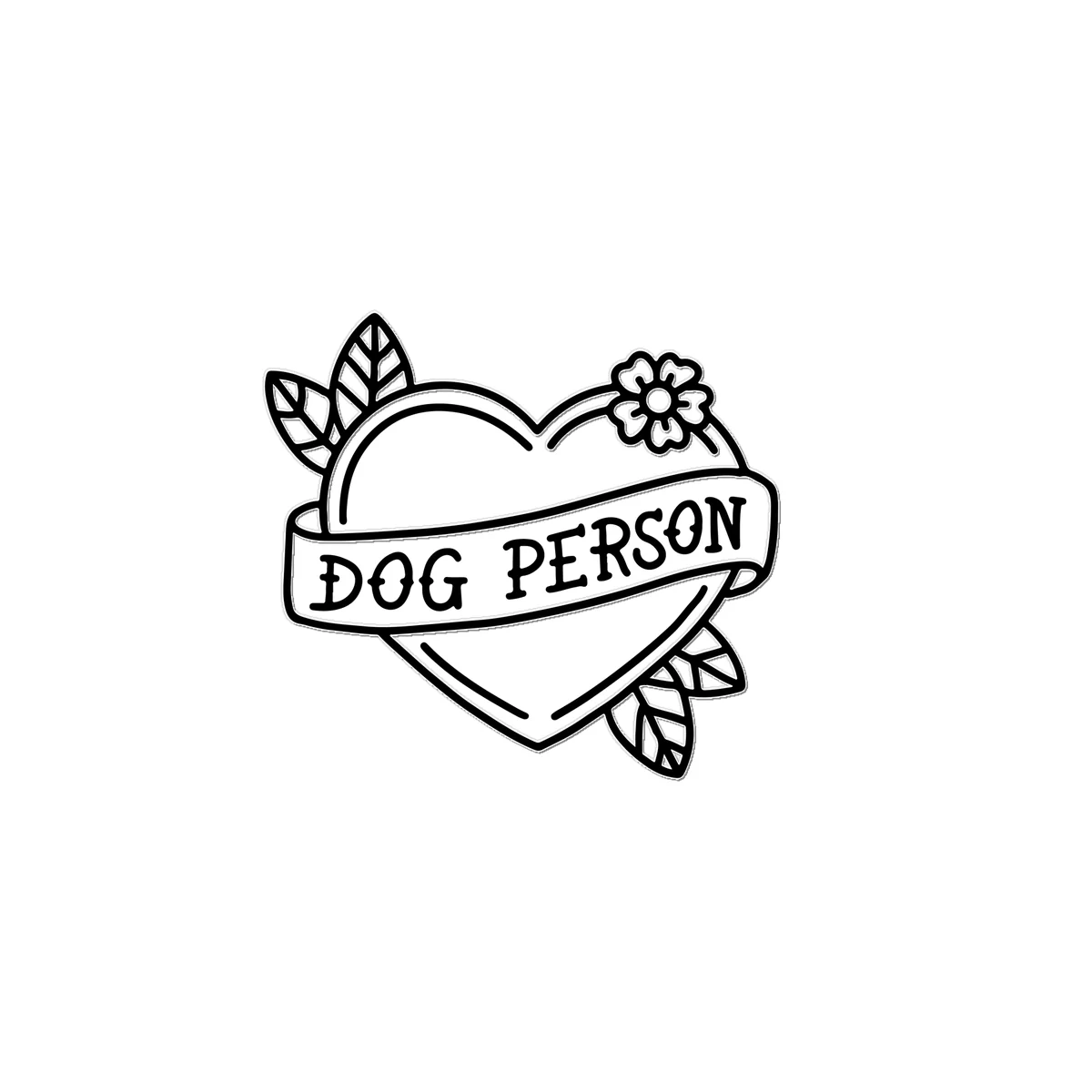 Dog Person Temporary Tattoo