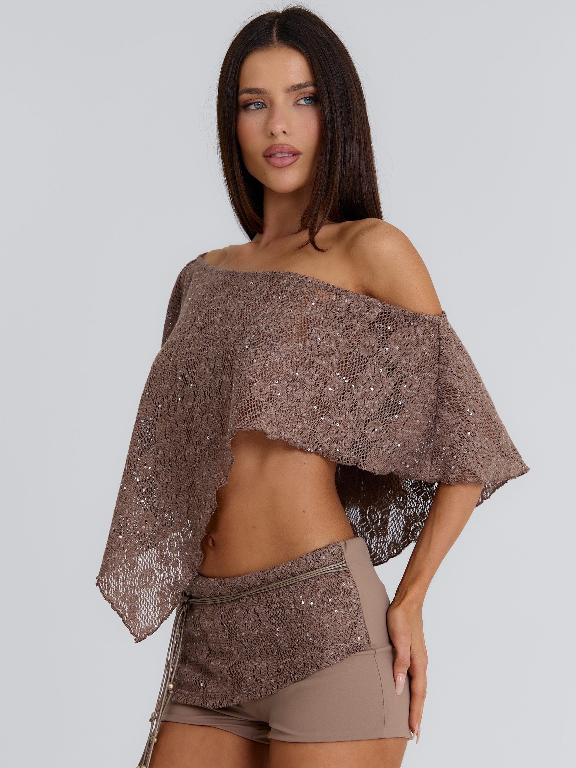 REECE LONGLINE TOP TAUPE