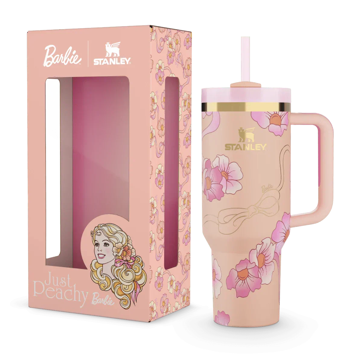 The Barbie™ x Stanley ’80s Peaches ’N Cream Quencher | 40 OZ