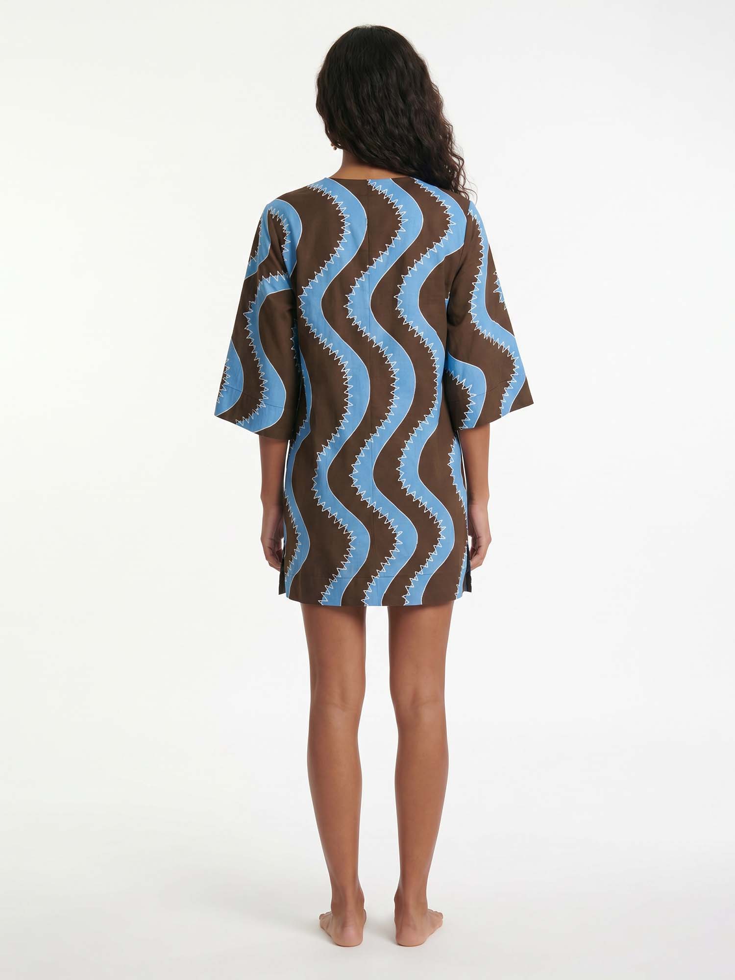 Azure Wave Mini Dress