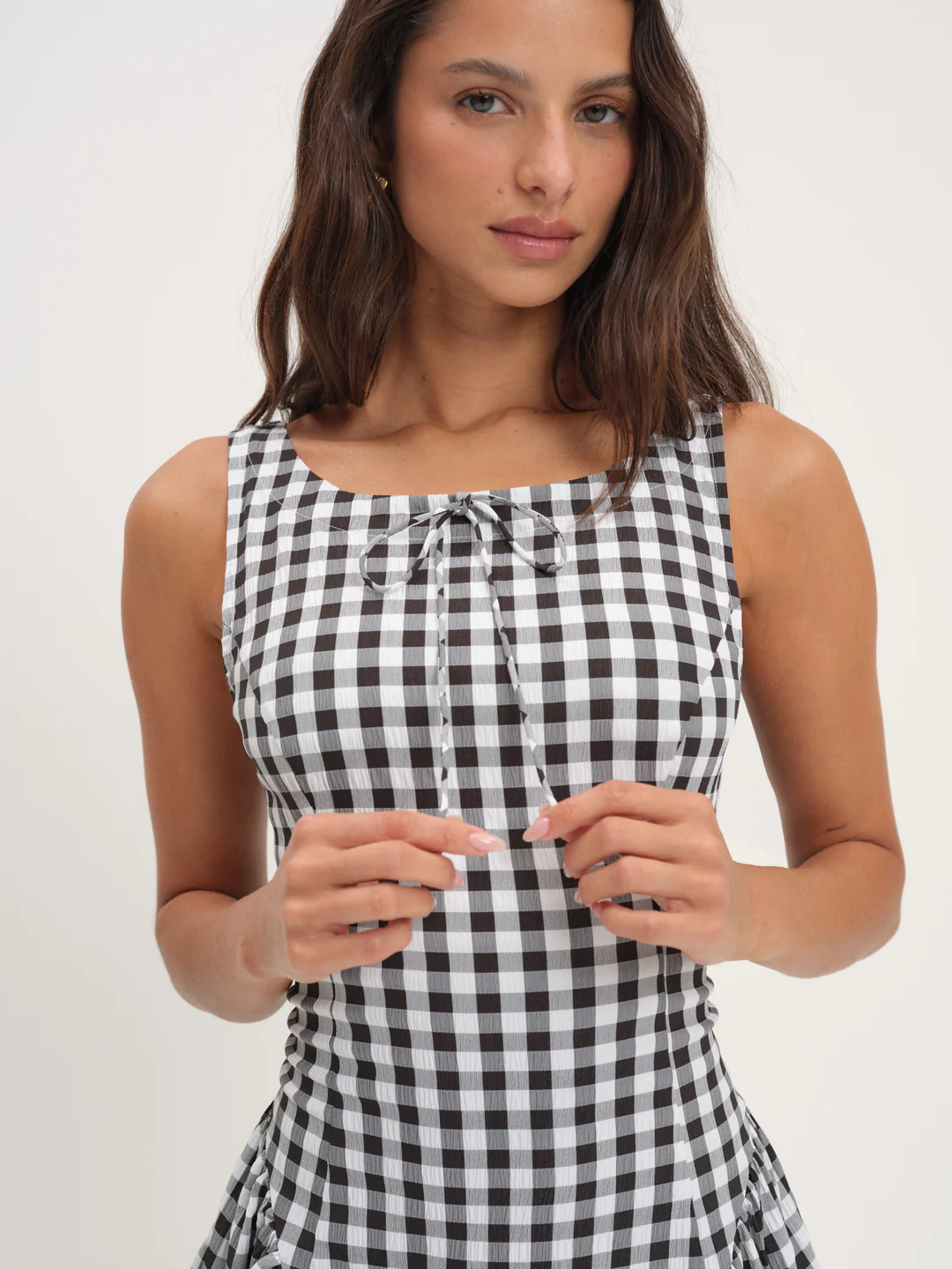 Scotch Bonnet Gingham Mini Dress