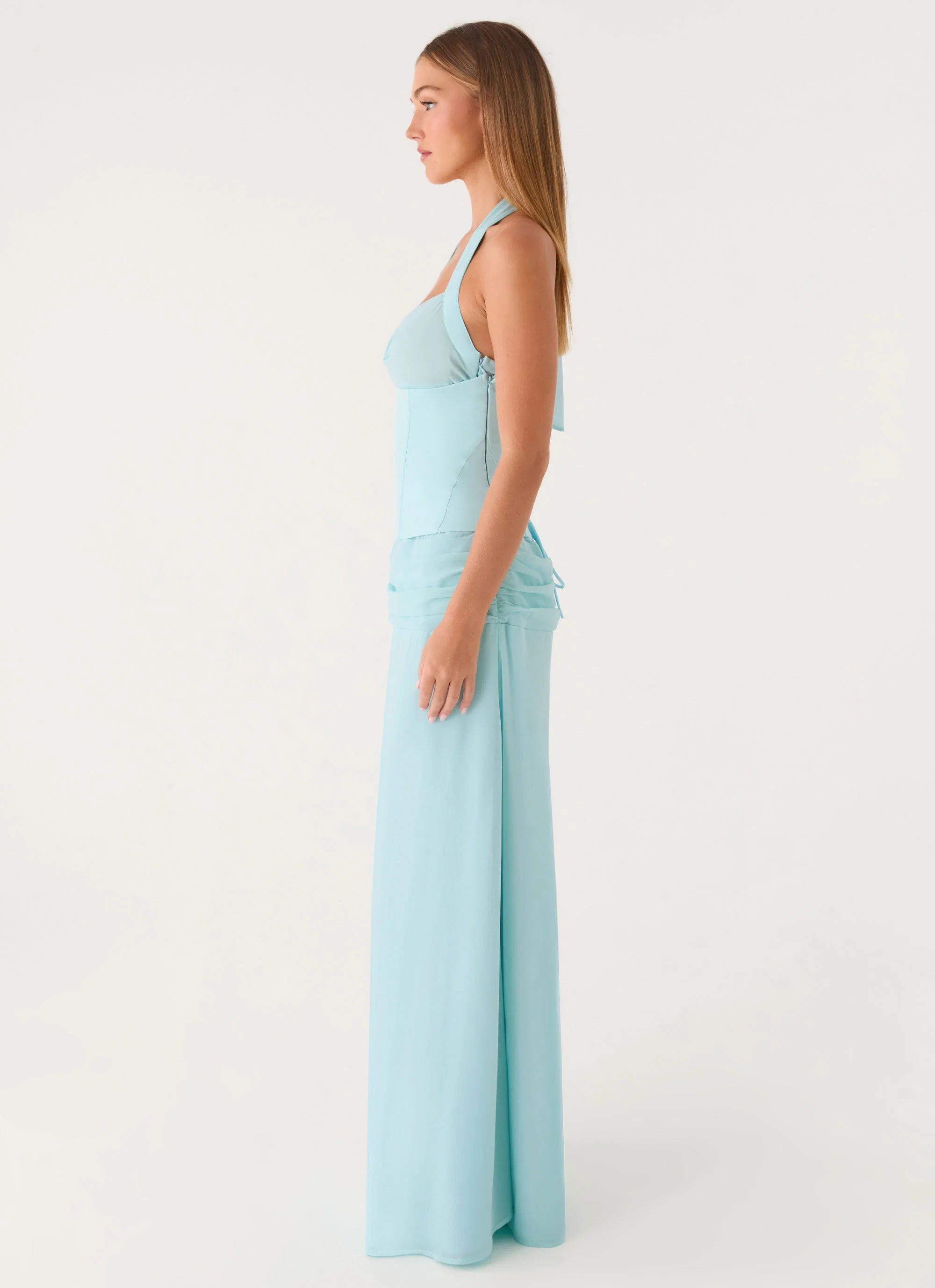 Soneva Corset Maxi Dress - Aqua