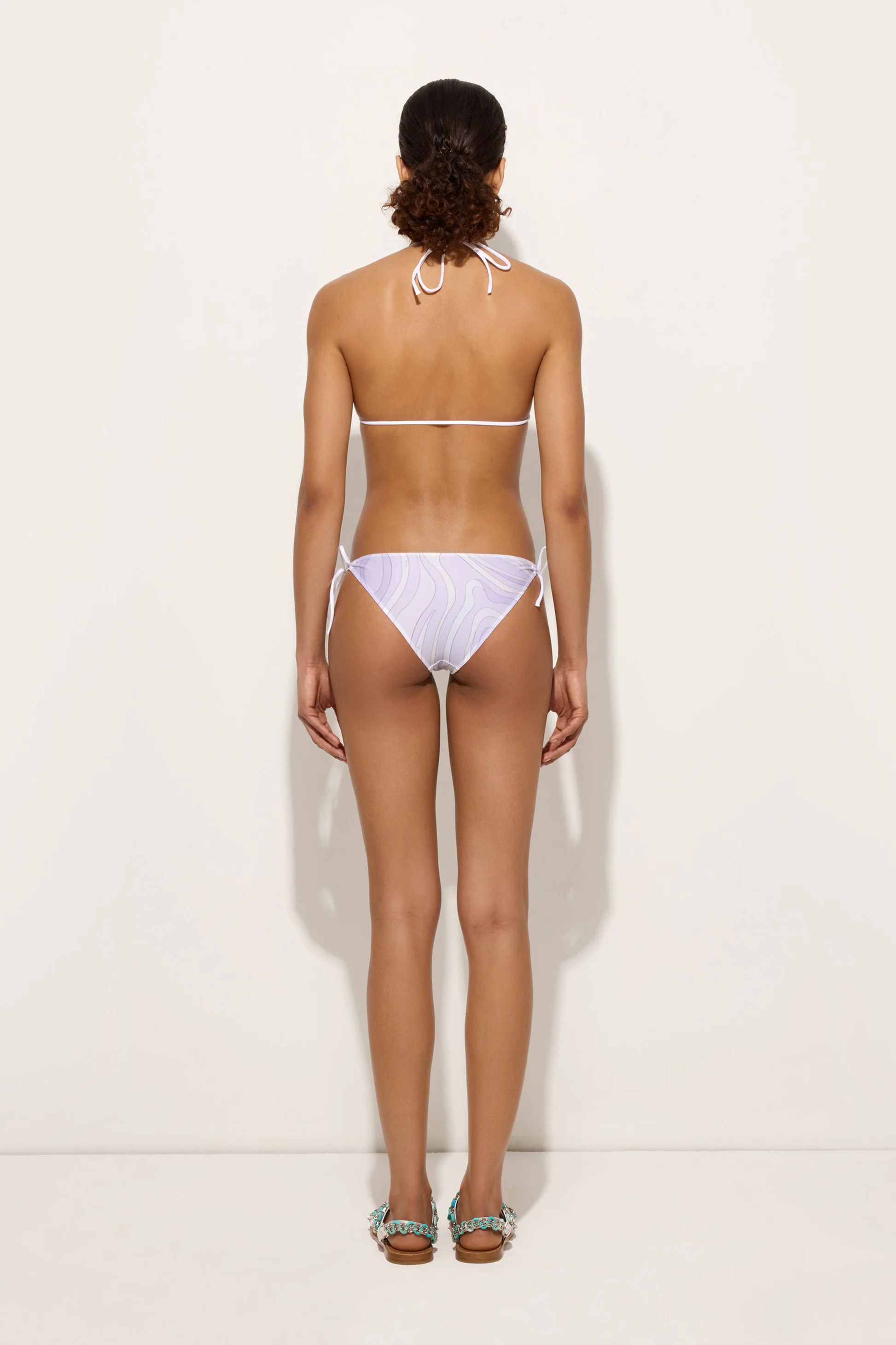 PUCCI Marmo Print Bikini Bottom with Ties