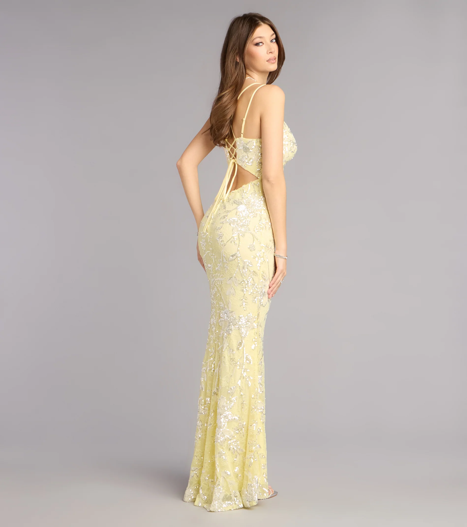 Irie Sequin Lace Mermaid Formal Dress