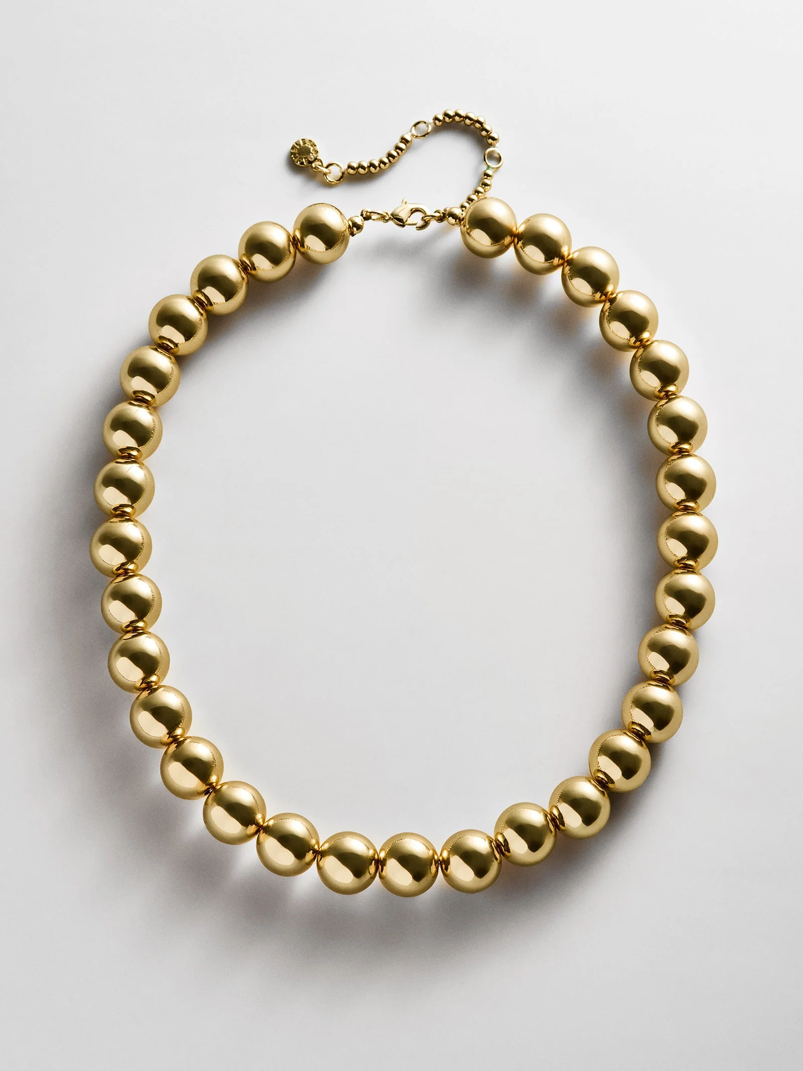 Mini Jane Beaded Necklace - Gold Bead