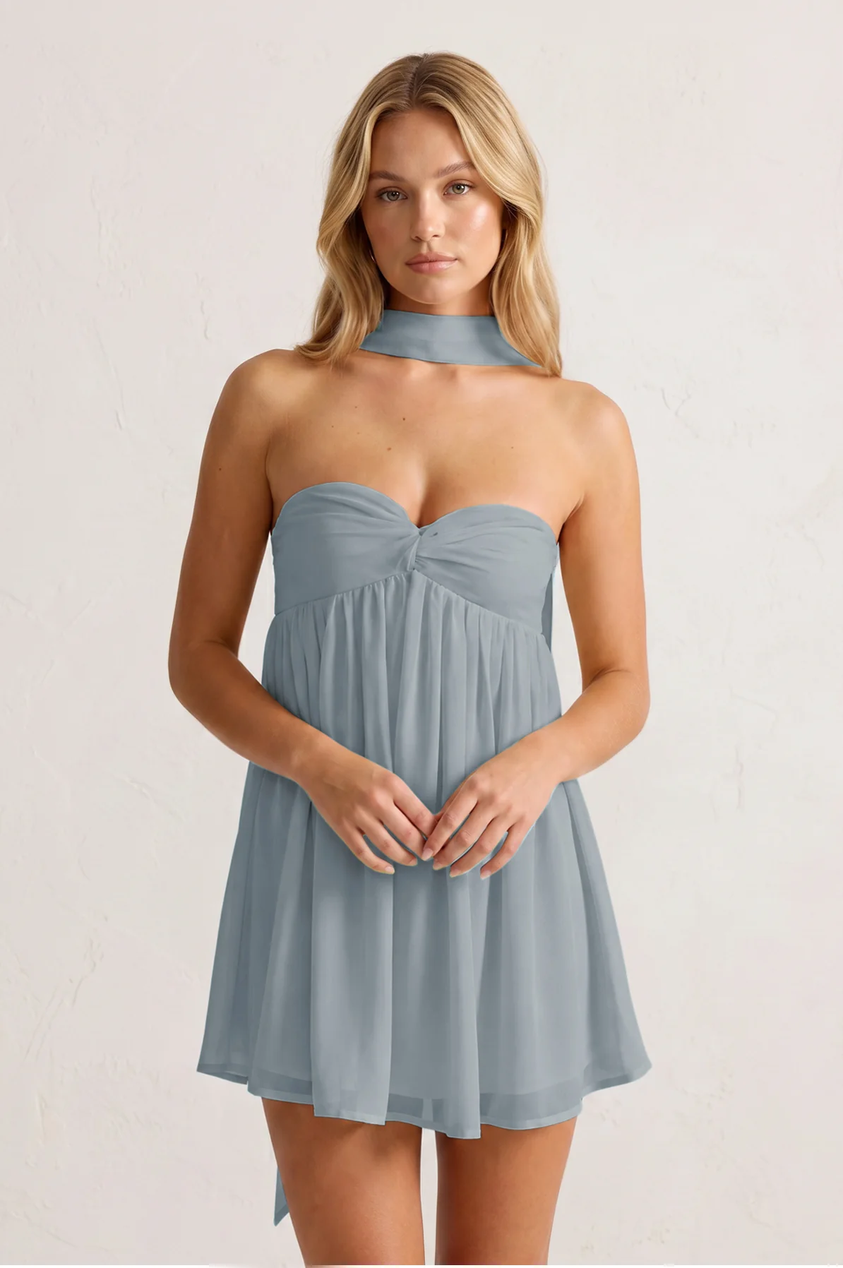 Sweetheart Ruched A-Line Chiffon Homecoming Dress