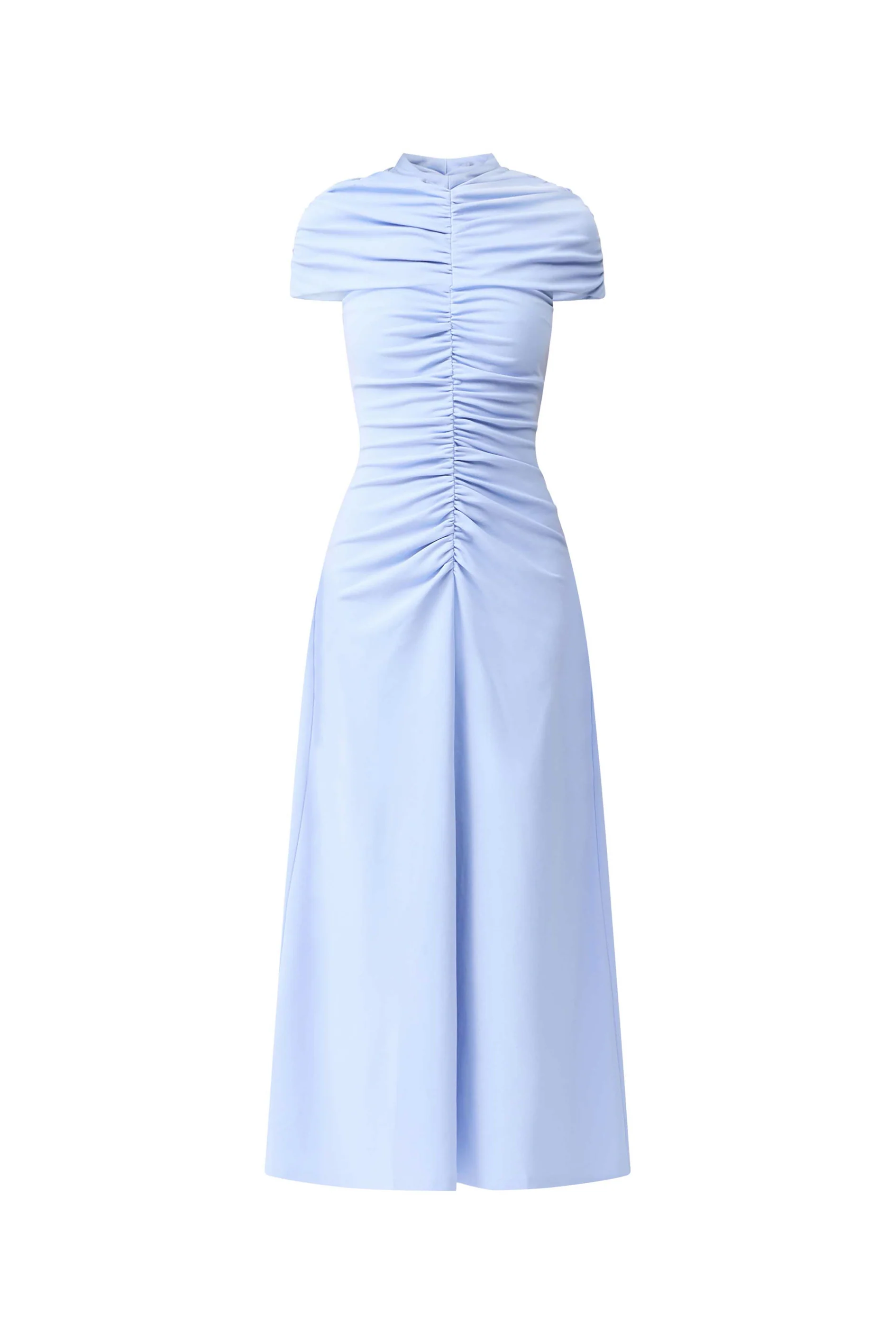 Valencia High Neck Maxi Dress in Blue