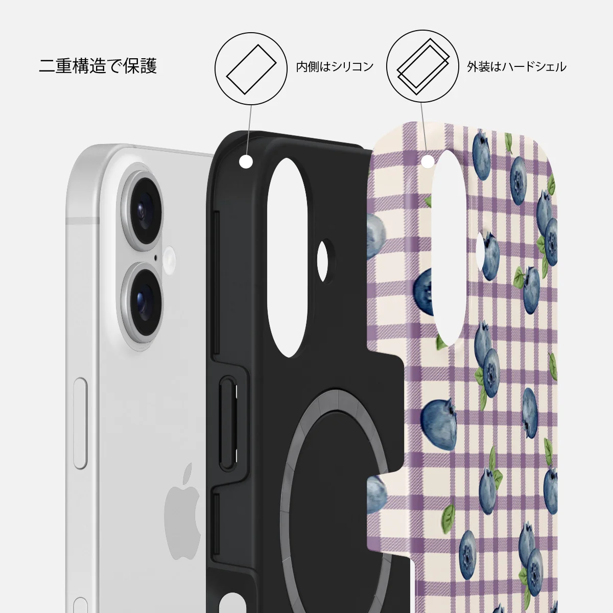 Blueberry Muffin - iPhone 16 Plus ケース