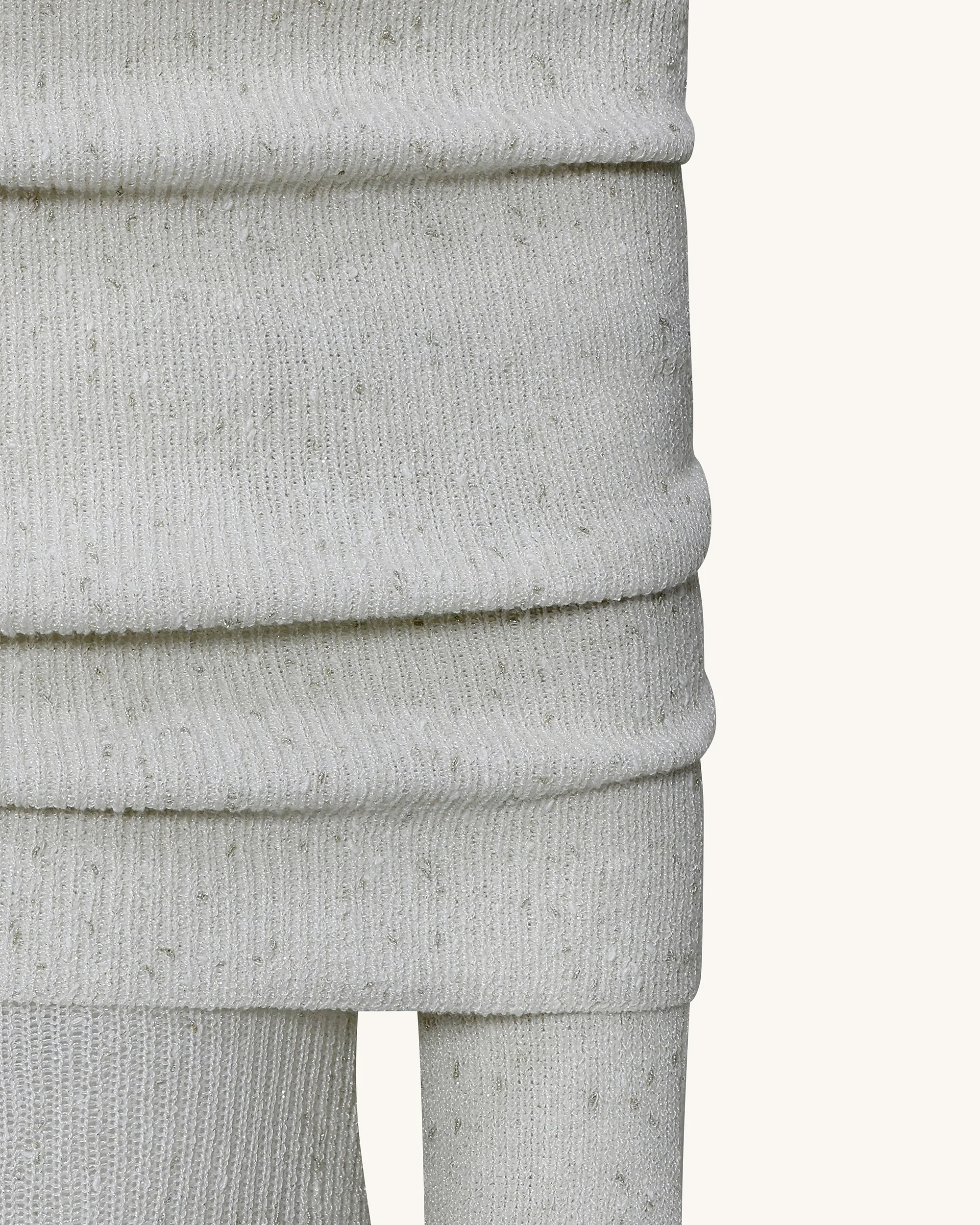 Knit Off-Shoulder Maxi Dress - Cream - FASHION NOB