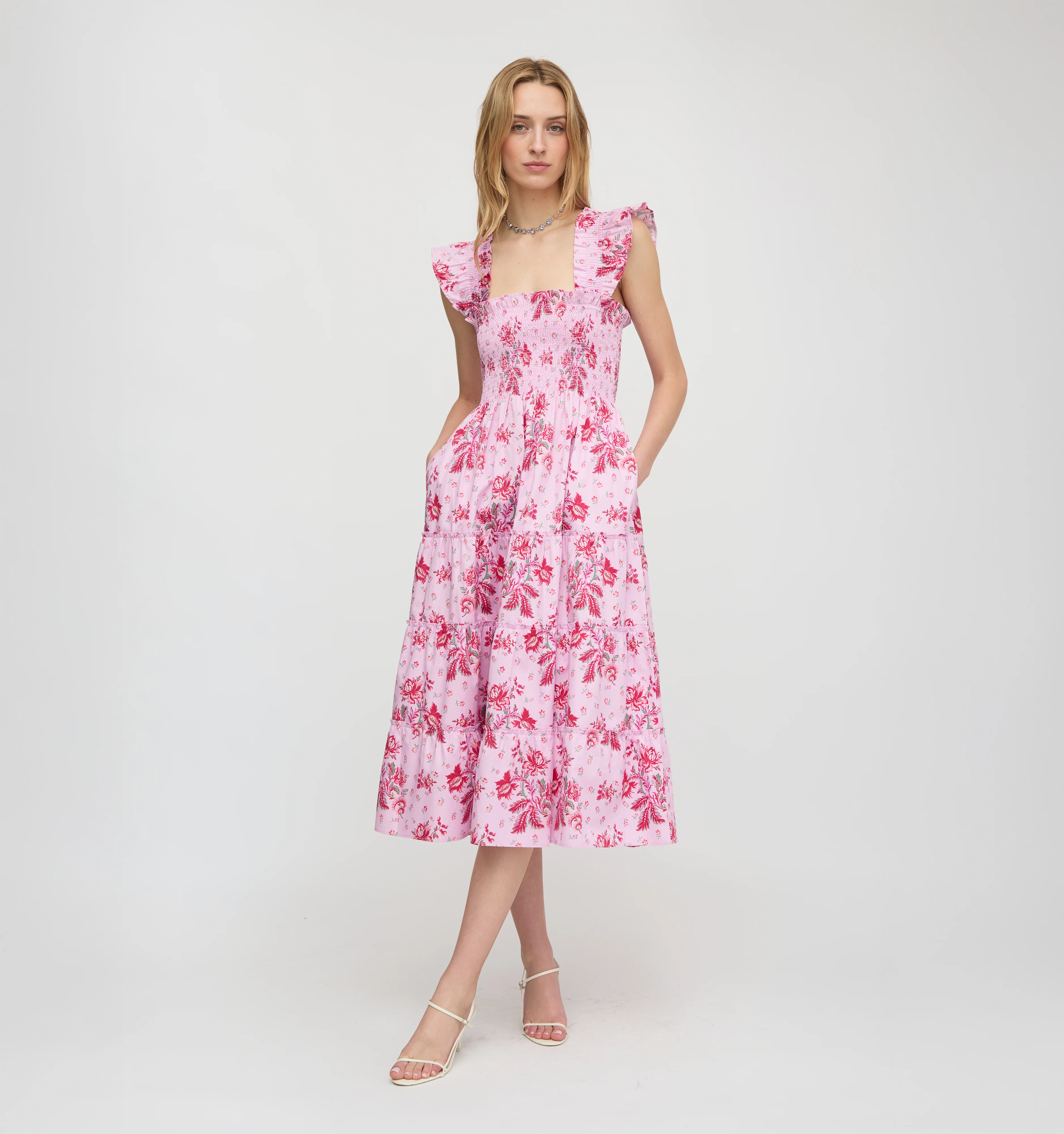 The Ellie Nap Dress - Pink Delft Bouquet