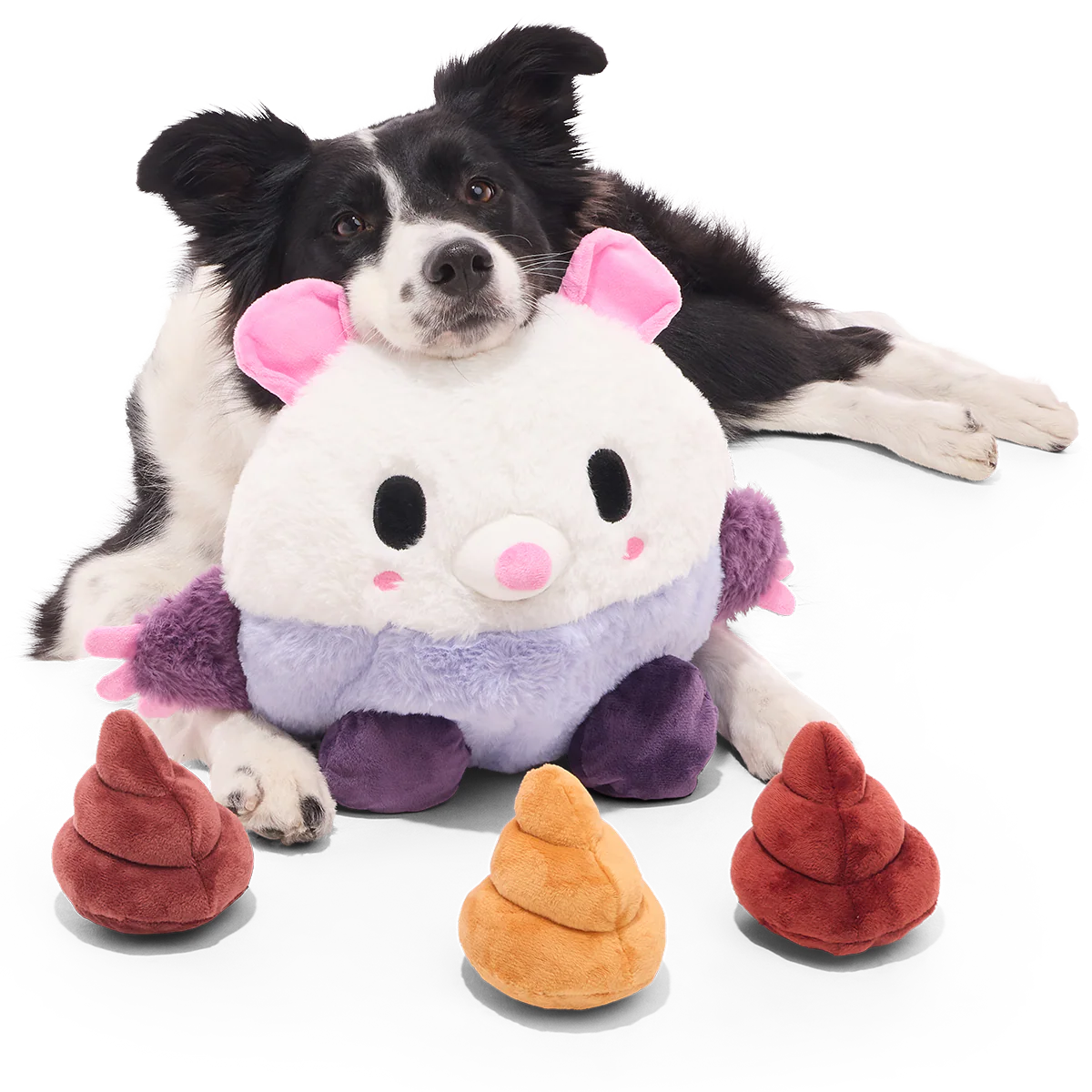 Poopers the Opossum Plush Extra-Large Multi-Part + Enrichment Dog Toy