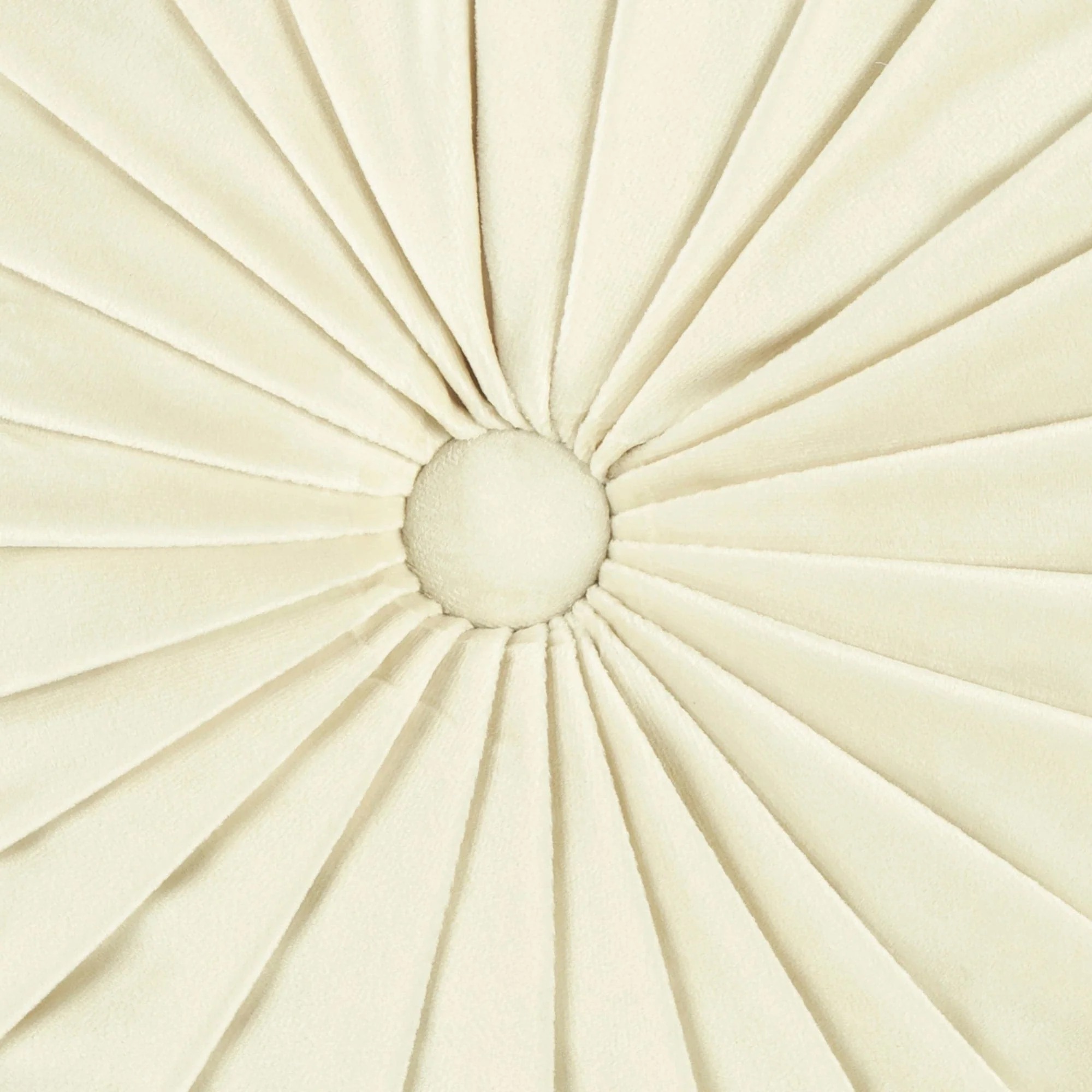 Round Pleated Soft Velvet Throw Pillow