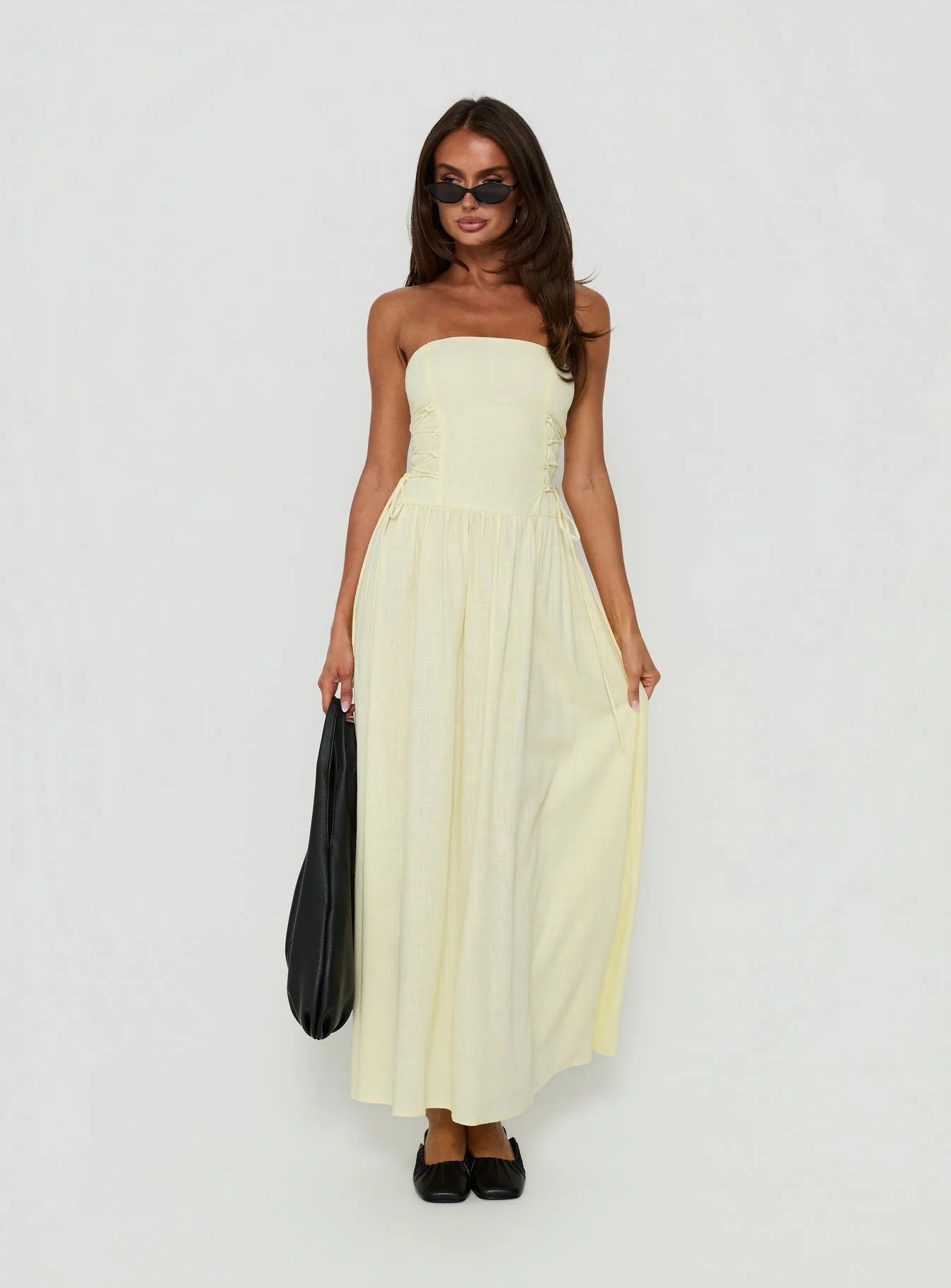 So Far So Good Maxi Dress Butter - luluinthesky