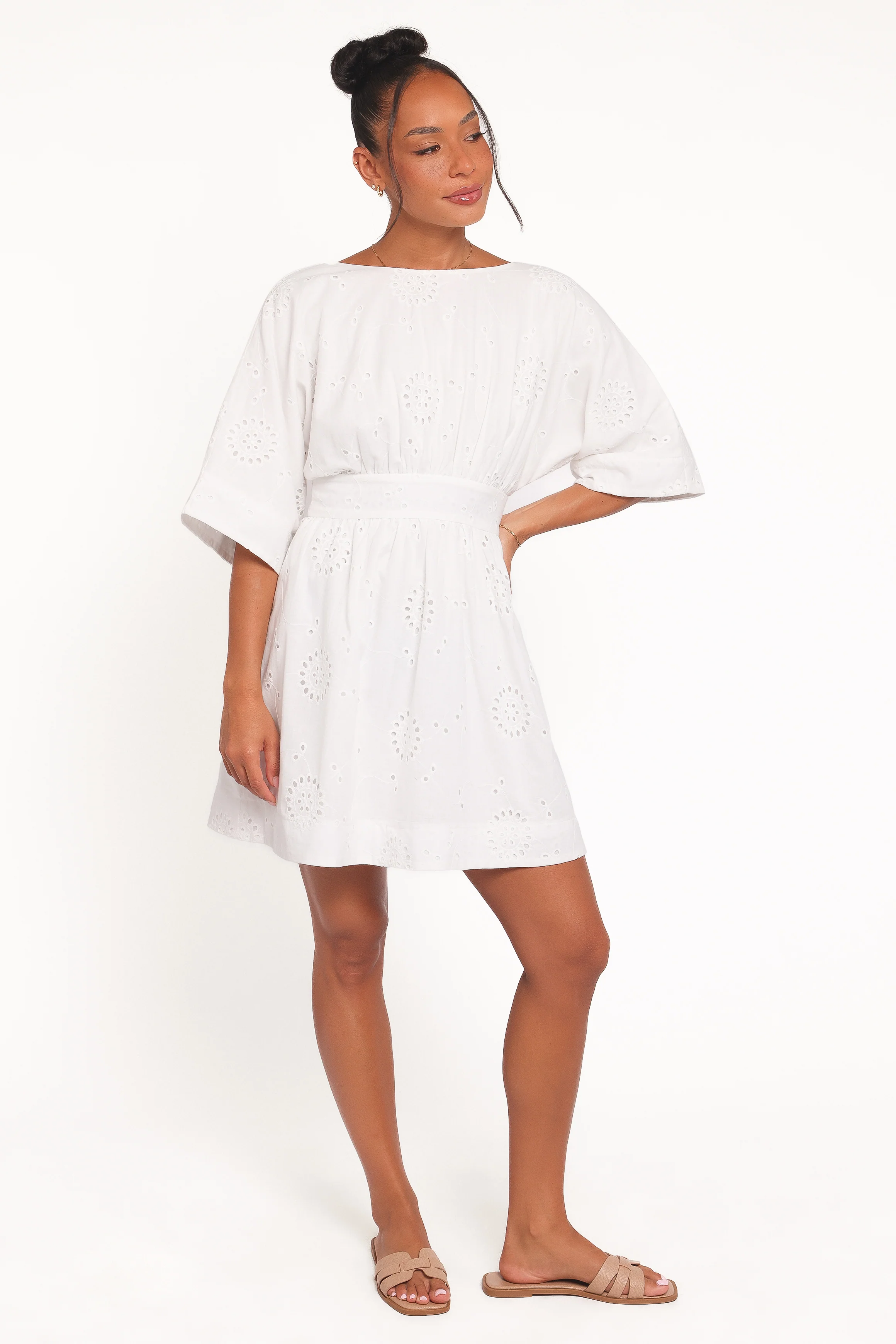 Camila Open Back Mini Dress - White