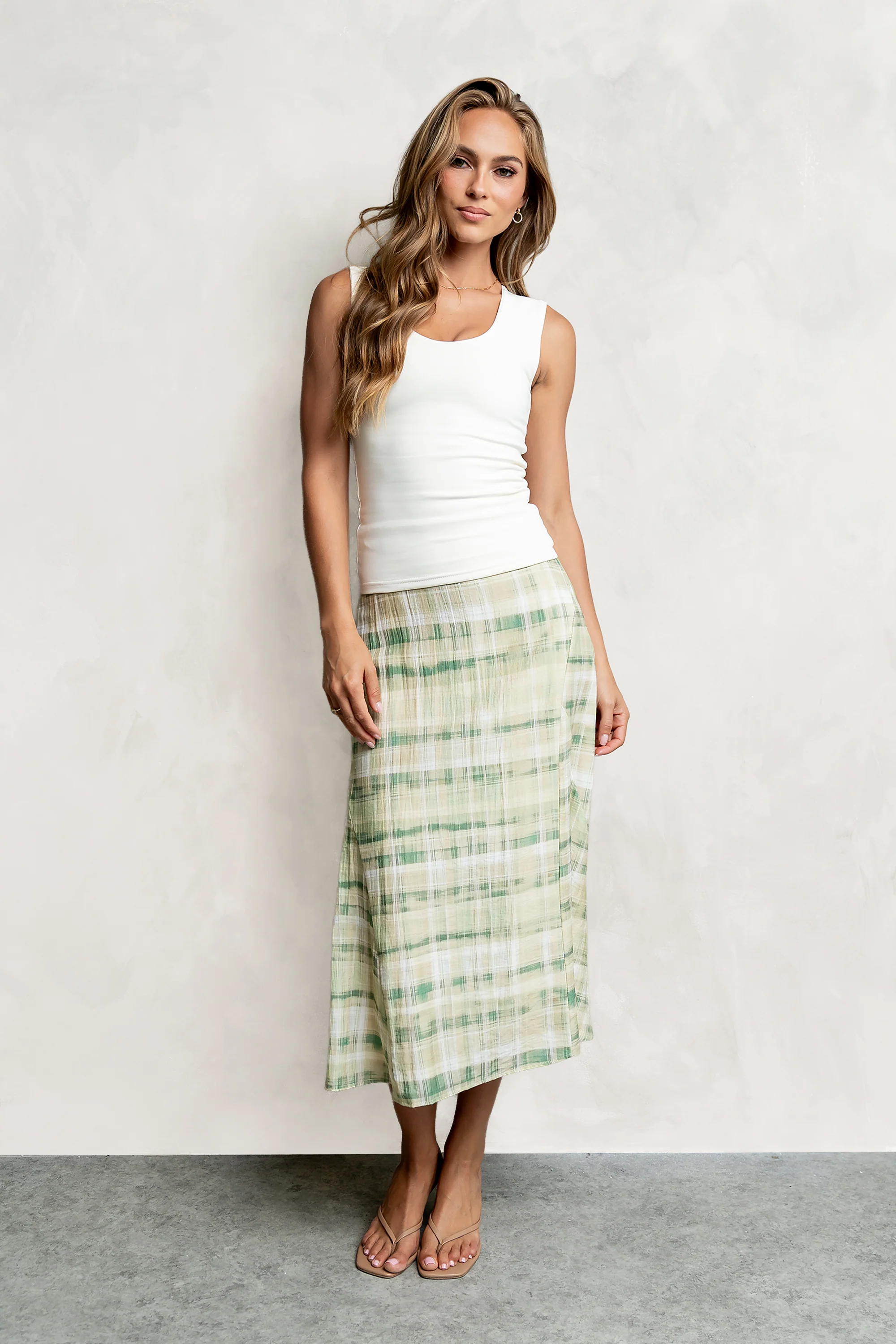 Josefine Plaid Midi Skirt - FINAL SALE