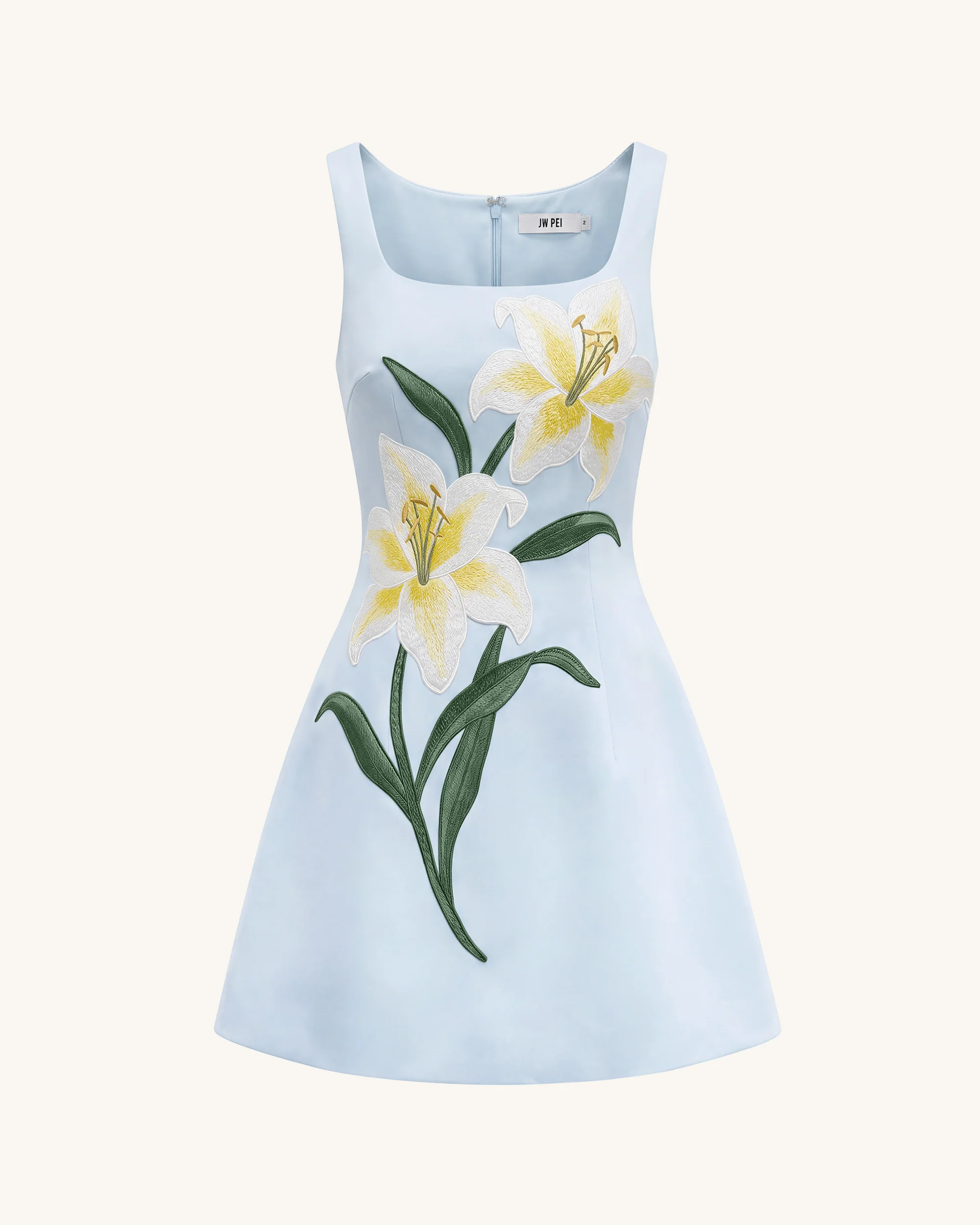 Lily Floral Print Sleeveless A-Line Mini Dress - Light Blue - FASHION NOB