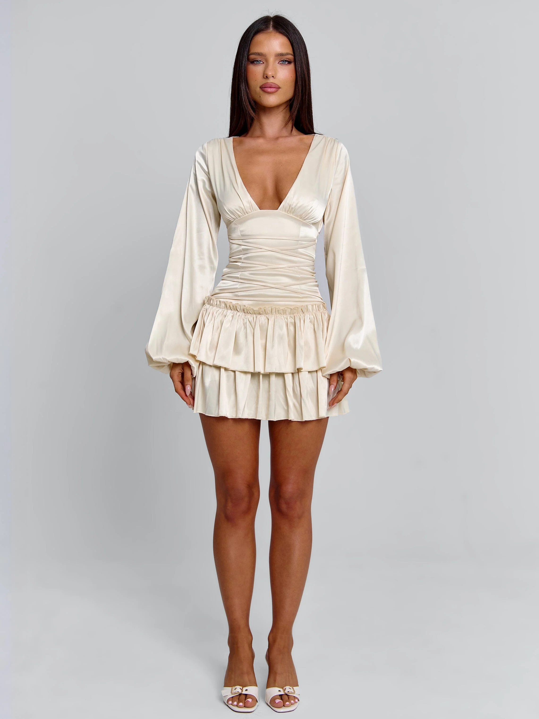 Karmin-Mini-Dress-Ivory - luluinthesky