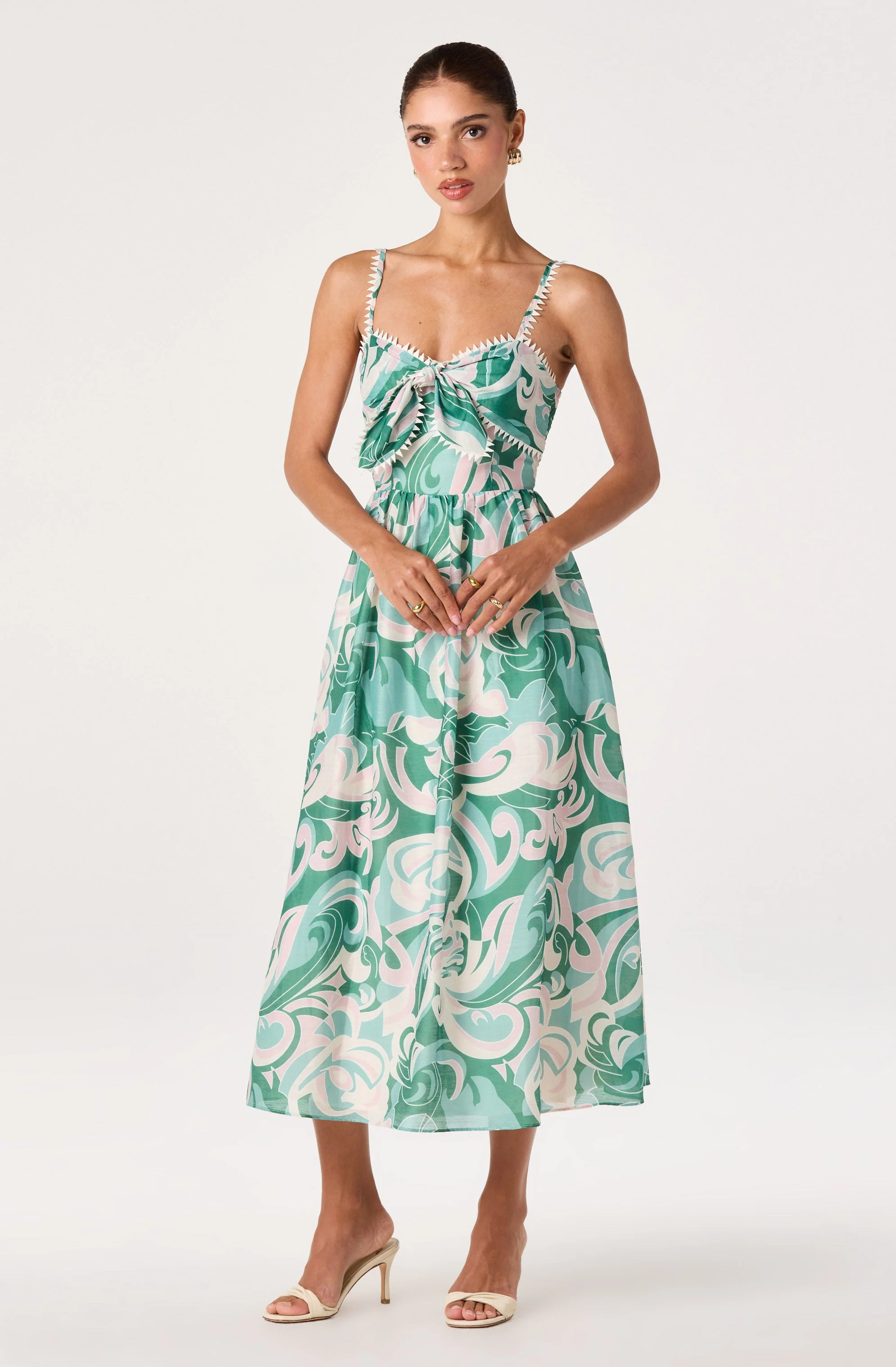 Makayla Abstract Print Midi Dress
