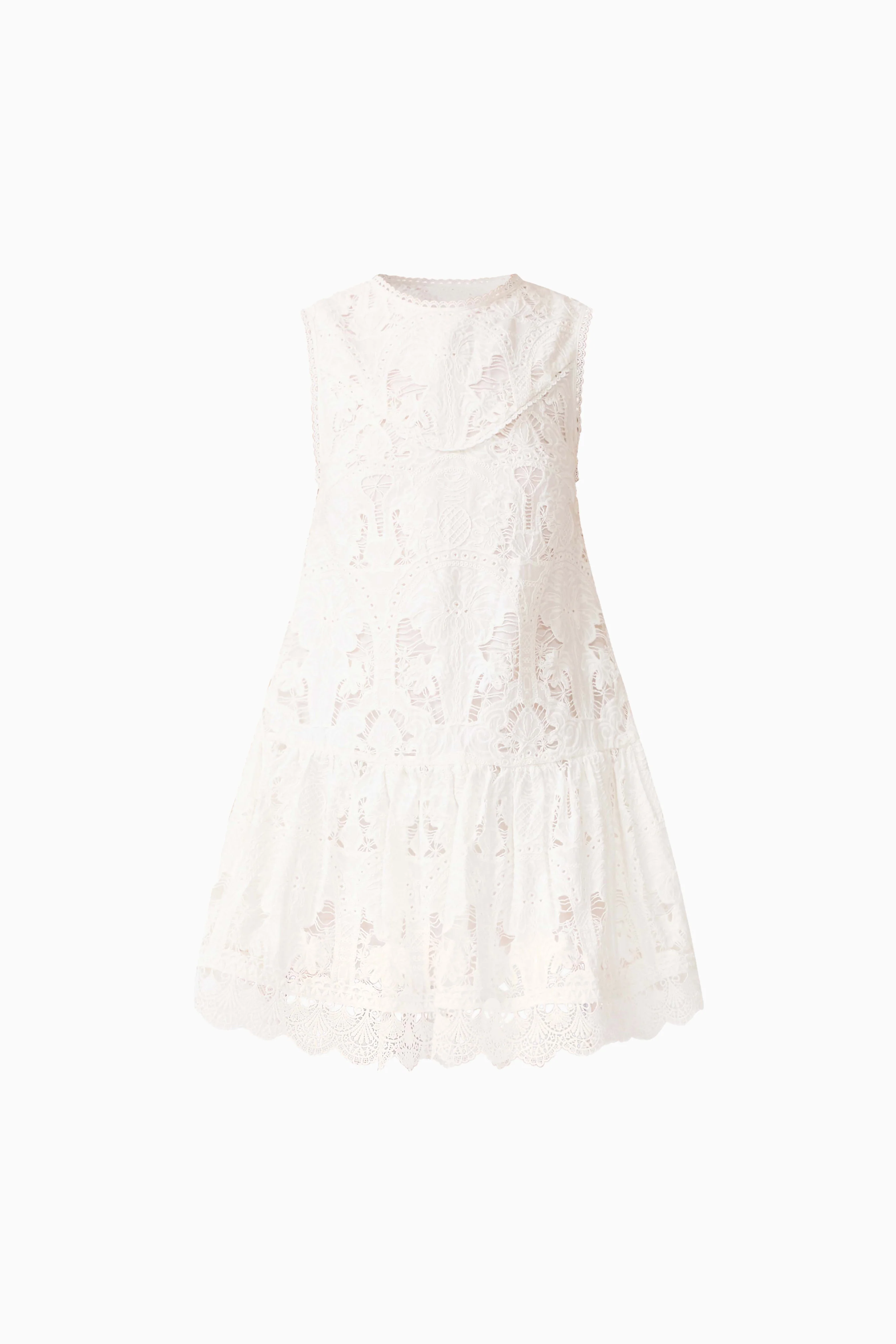 Giovanna Shift Mini Dress in White
